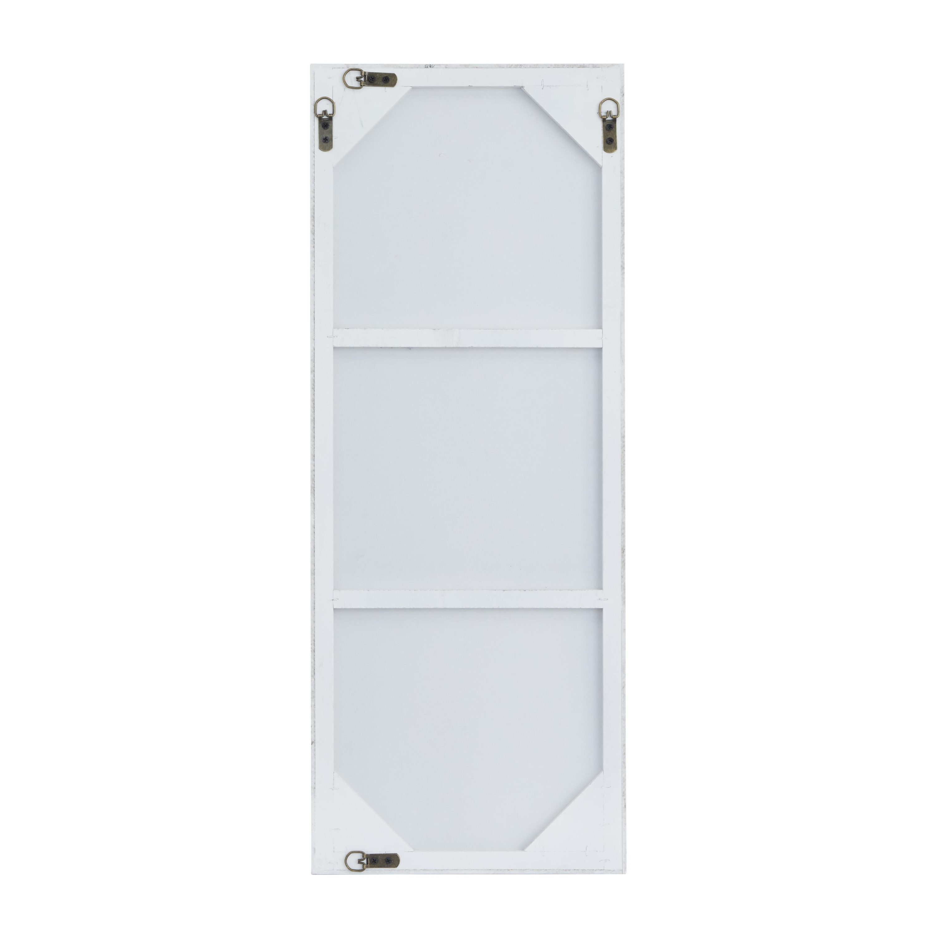 Sleek Black Wood Framed Full-Length Rectangular Wall Mirror