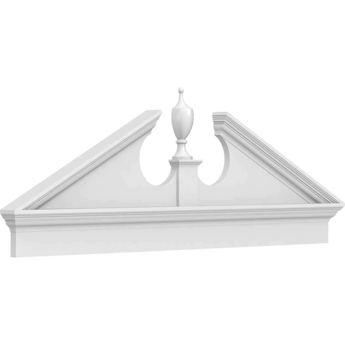 Ekena Millwork PEDPC062X225ACR00 65.5-Inches W x 22.375-Inches L PVC Pediment