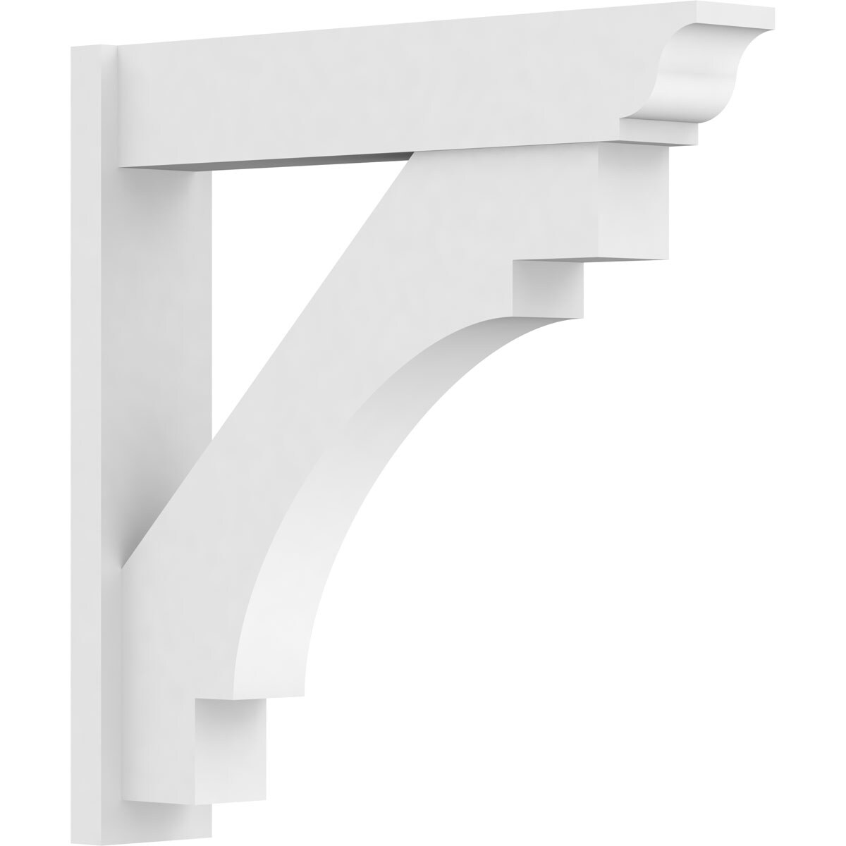 Ekena Millwork OUTP07X36X36MRC01 7-in W X 36-in D X 36-in H Merced Architectural Grade PVC Outlooker with Traditional Ends
