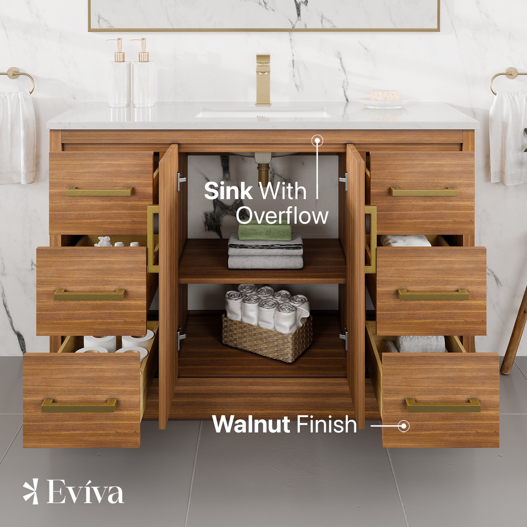 Eviva EVVN812-48X18WN Bath-Vanity-Combo - View #4