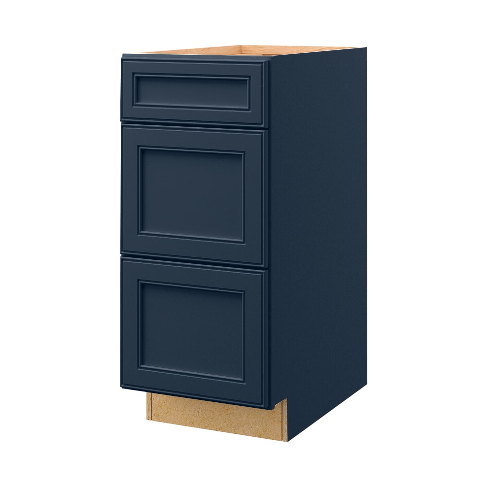 allen + roth 21150SH Southam 15-in W x 34.5-in H x 24-in D Navy 3 -Drawers Drawer Drawer base Fully assembled Cabinet (Recessed Panel Square)