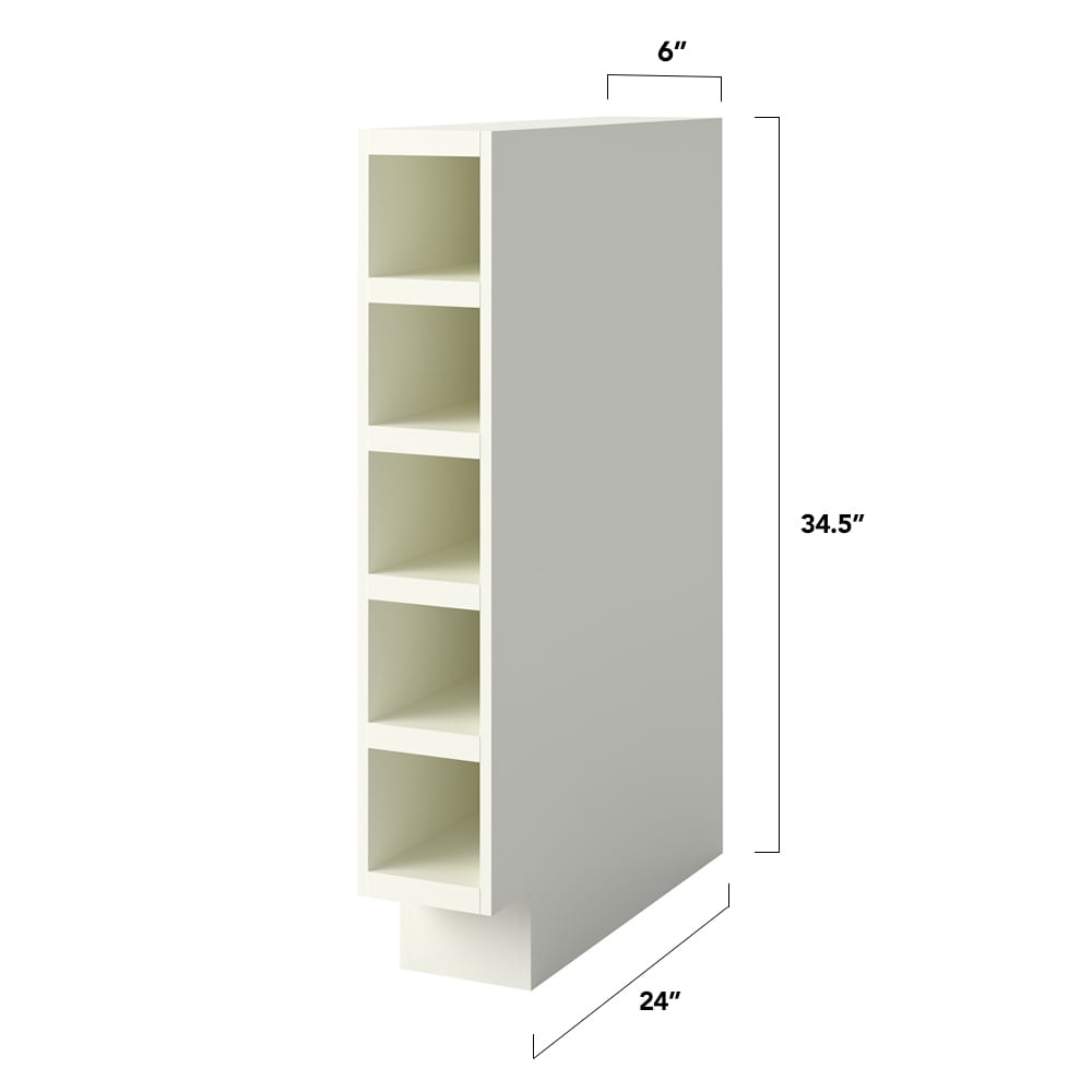 allen + roth Aveley 6-in W x 34.5-in H x 24-in D Linen Open Cube Organizer  Base Fully Assembled Cabinet (Flat Panel Door Style) in the Kitchen  Cabinets department at