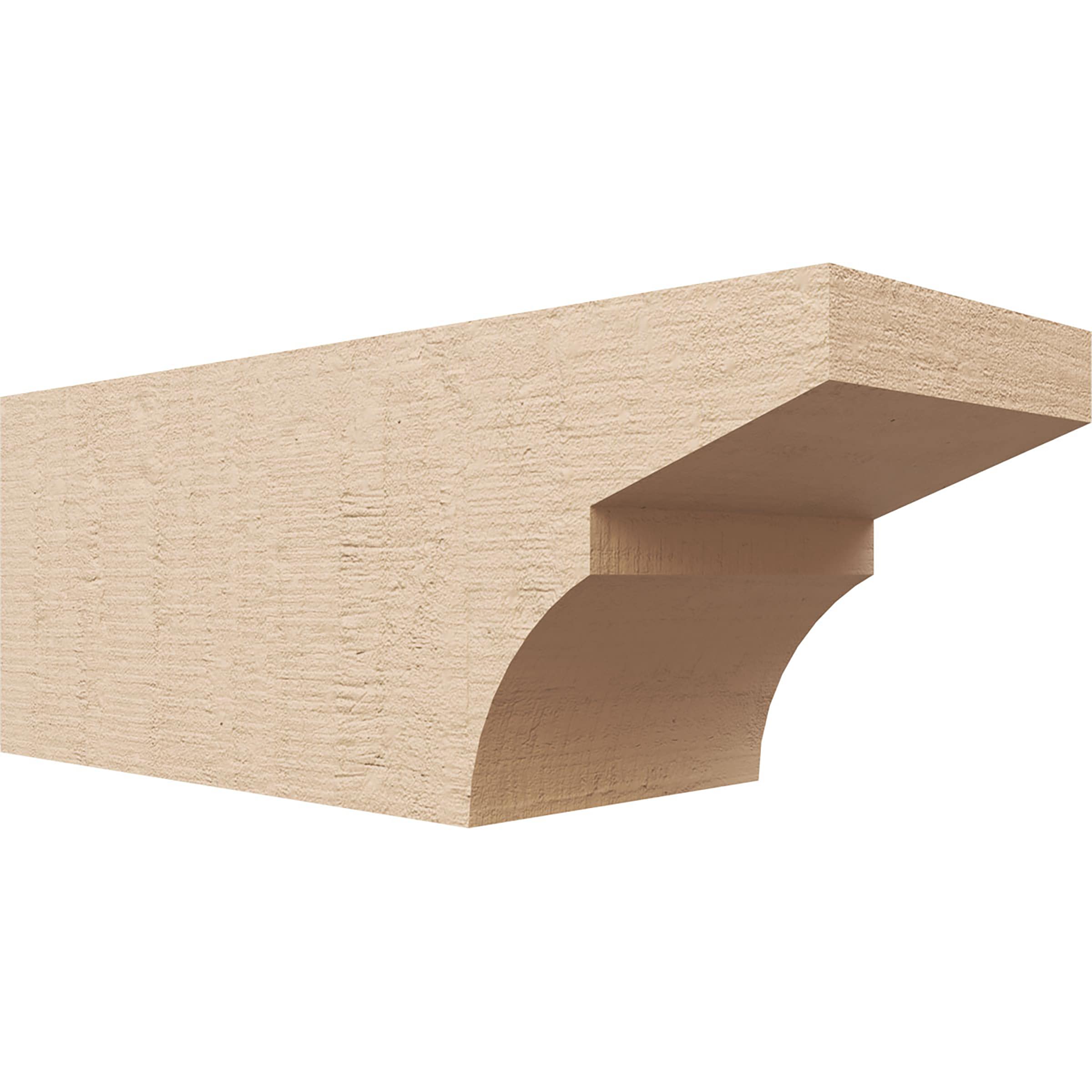 Ekena Millwork RFTU06X06X16MONRCPR Monterey Woodgrain 6-in X 6-in X 16-in Brown Urethane Standard bracket