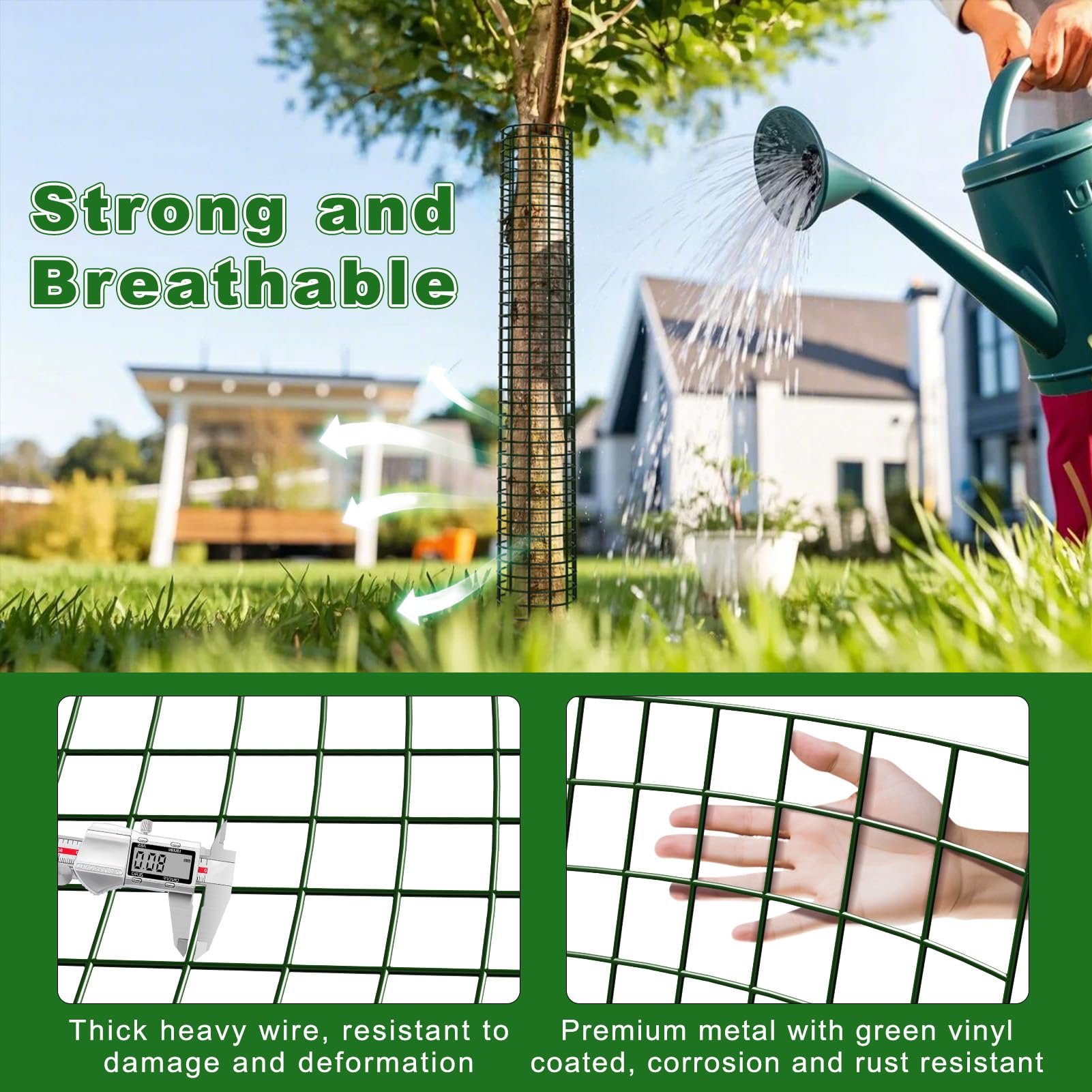 Adrinfly Tree Trunk Protector 48 Inch Tall Metal Mesh Tree Guards with ...
