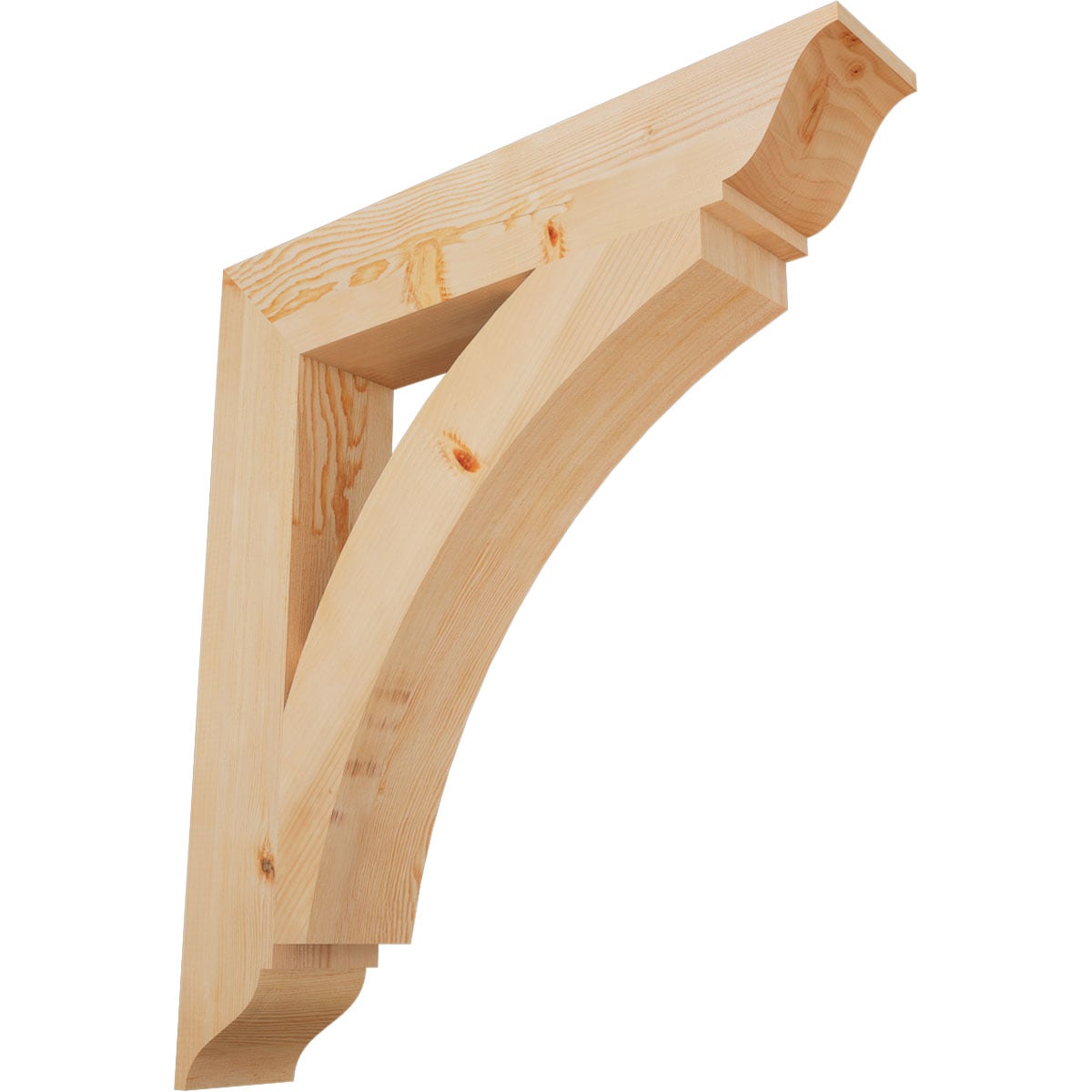 Ekena Millwork BKT06X34X38THR01SDF Thorton traditional smooth 5-1/2-in x 34-in x 38-in Douglas fir Brown Wood Standard bracket