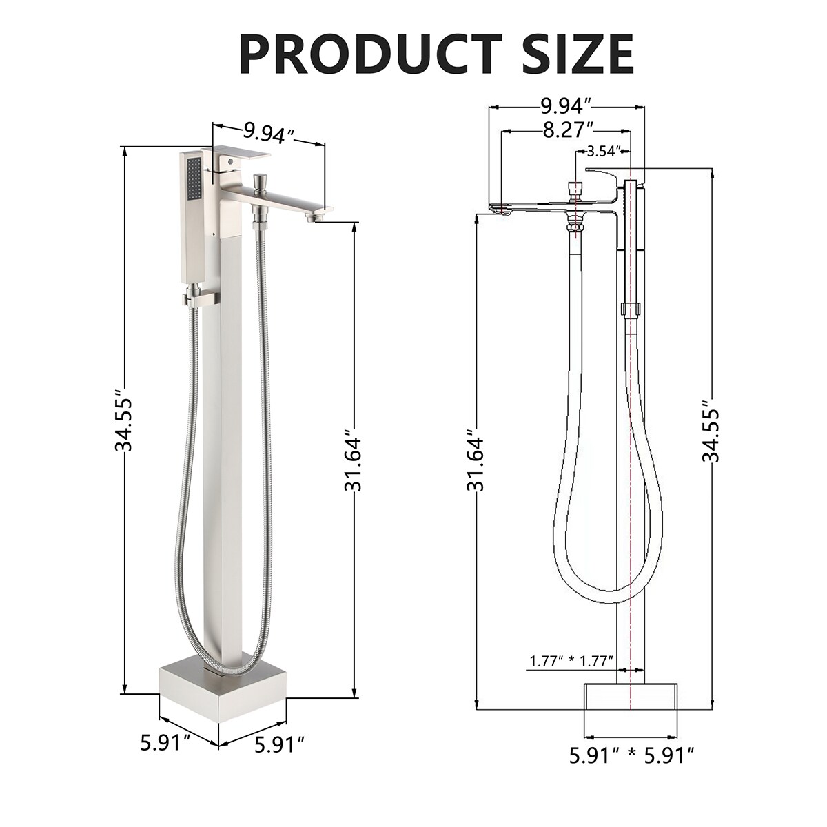 Mondawe AM-S123C-BN Roman-Tub-Faucets - View #10