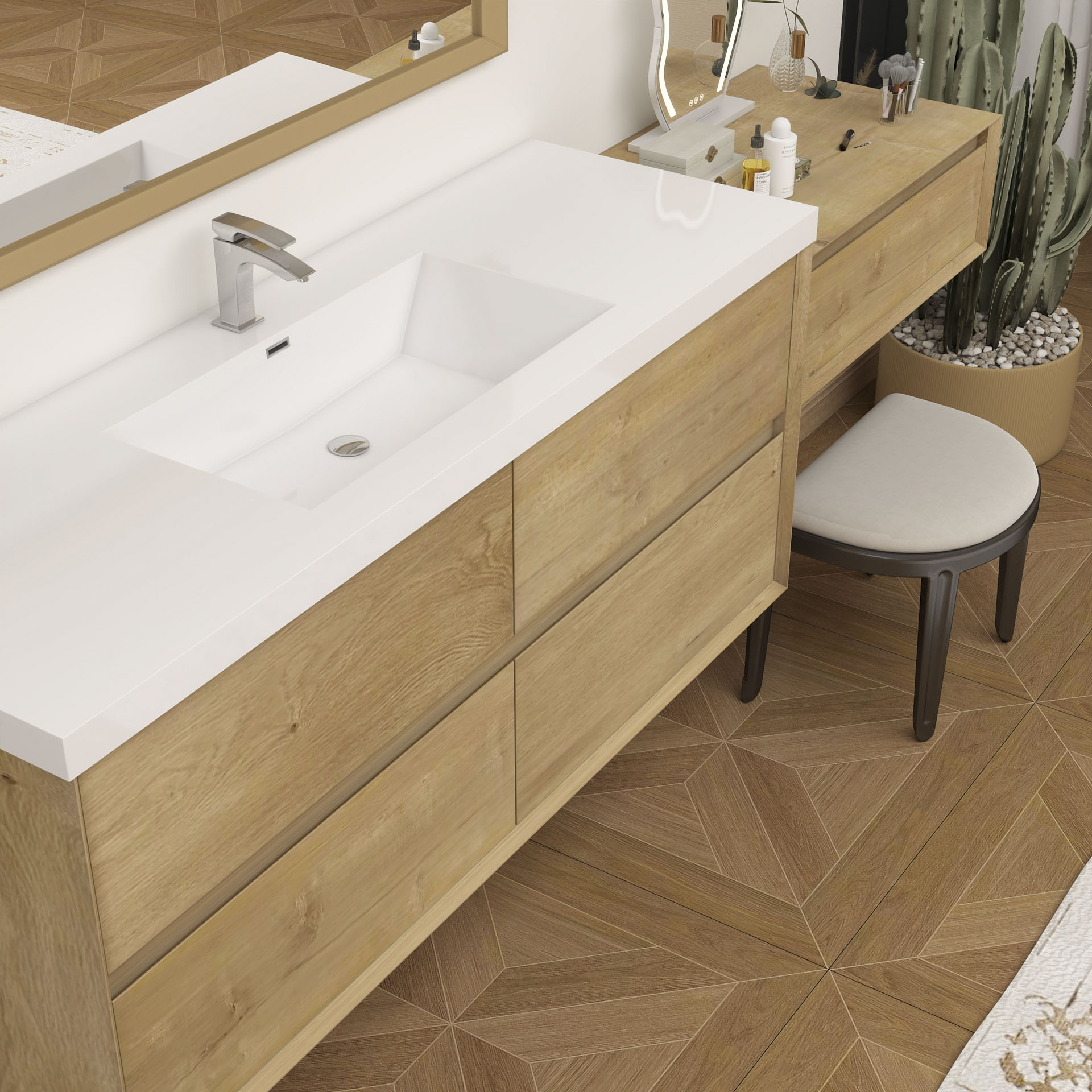 BV Better Vanity SLIM17-60S+30-OAK Bath-Vanity-Combo - View #6