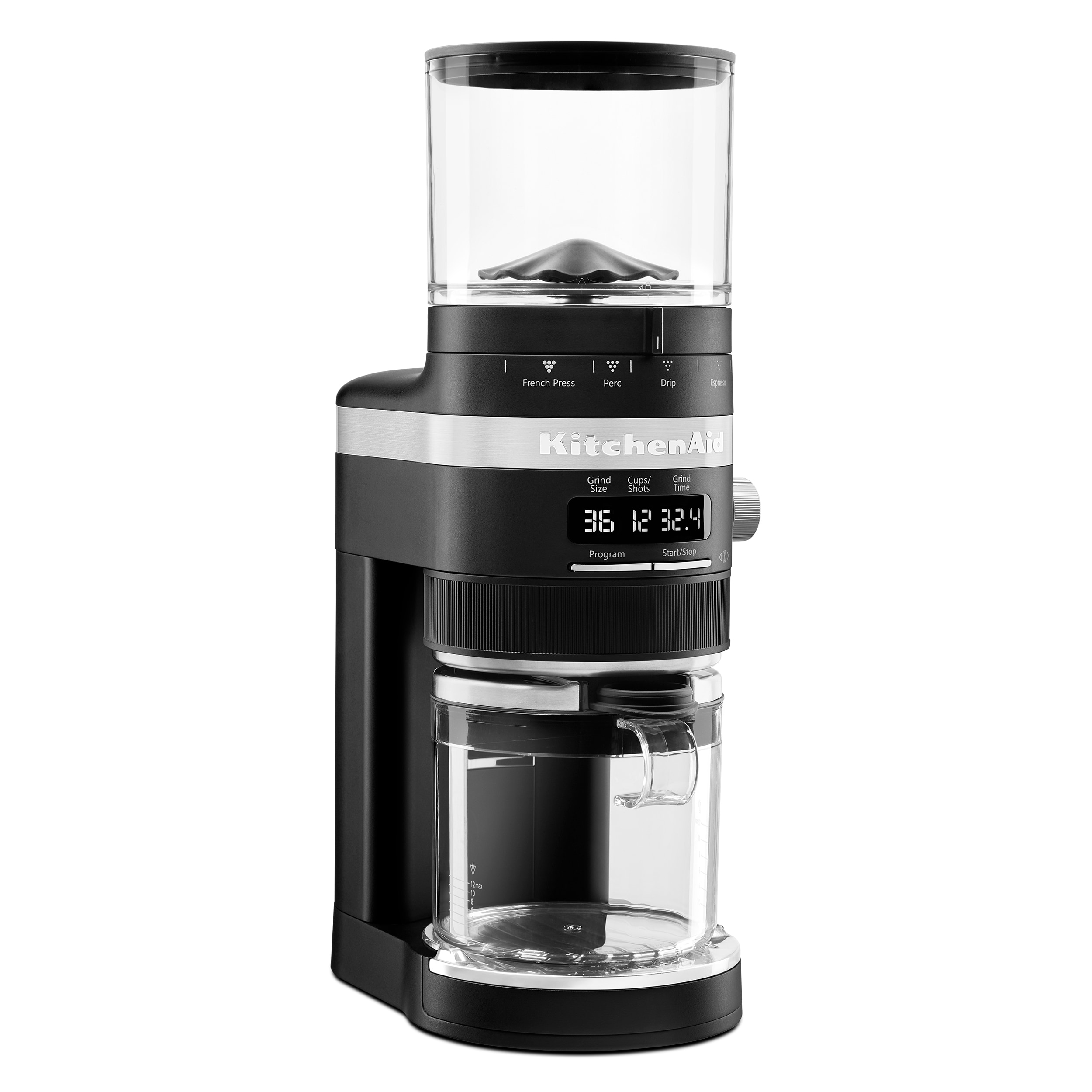 Bodum BISTRO Electric Burr Coffee Grinder, Programmable 12 Settings, White  