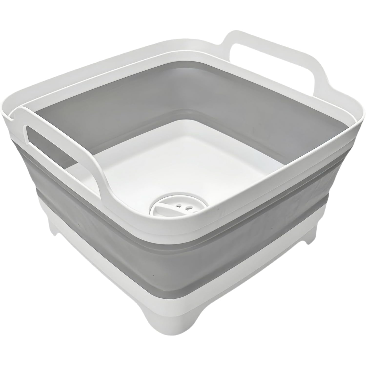 Etokfoks  Collapsible Wash Basin 9L Foldable Dish Tub with Drain Plug Portable Collapsible Dish Basin Camping Sink for