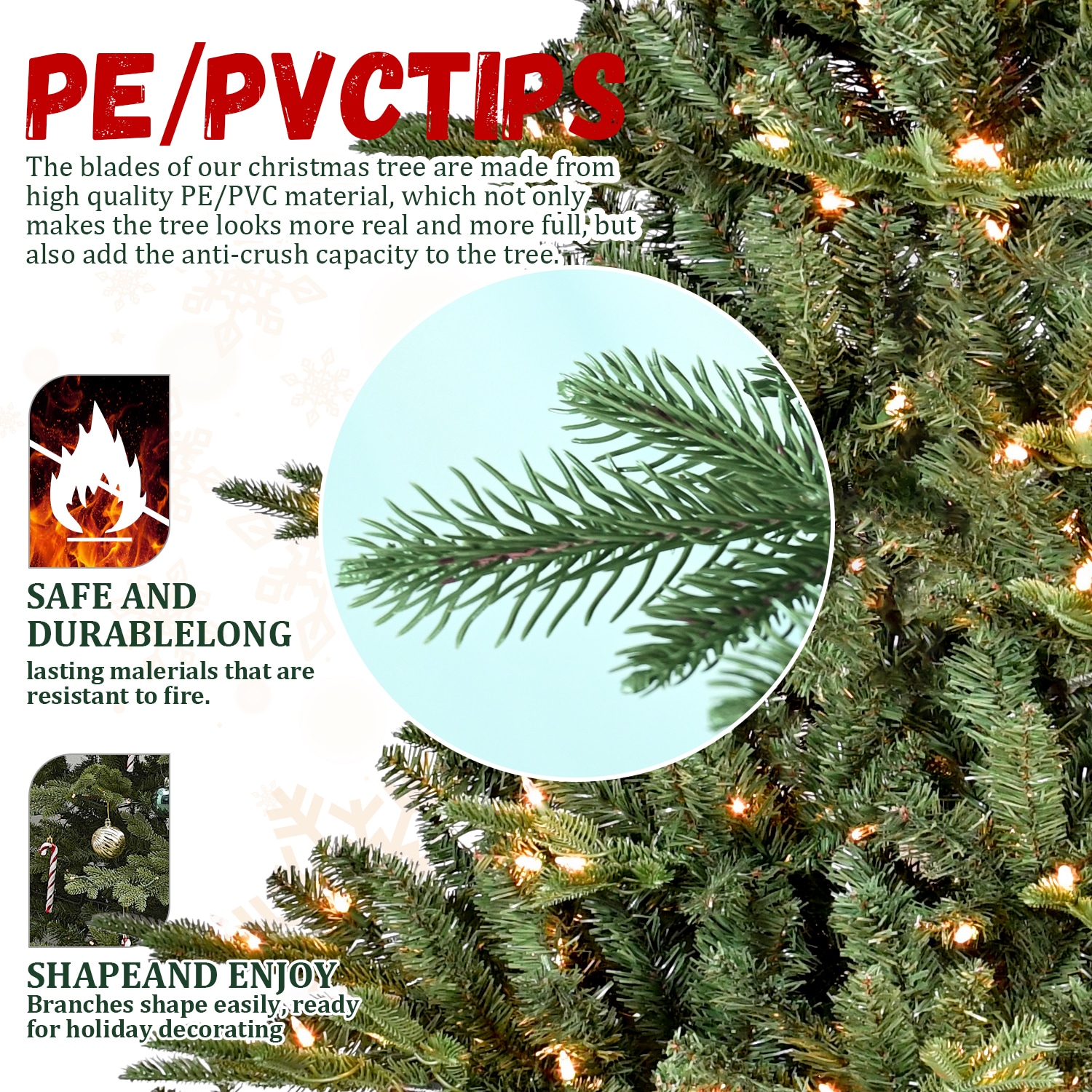 WELLFOR CM-HWY-23530US Artificial-Christmas-Trees - View #5
