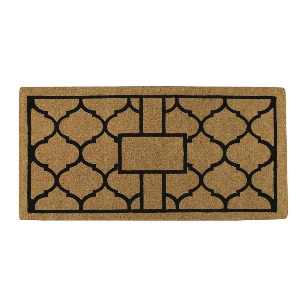 Callowaymills 180081830NP 1-1/2-ft x 2-1/2-ft Multi Coir Rectangular Indoor or outdoor Decorative Door mat