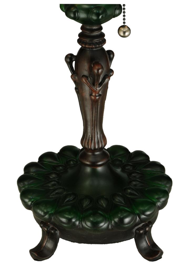24" Mahogany Bronze Stained Glass Table Lamp