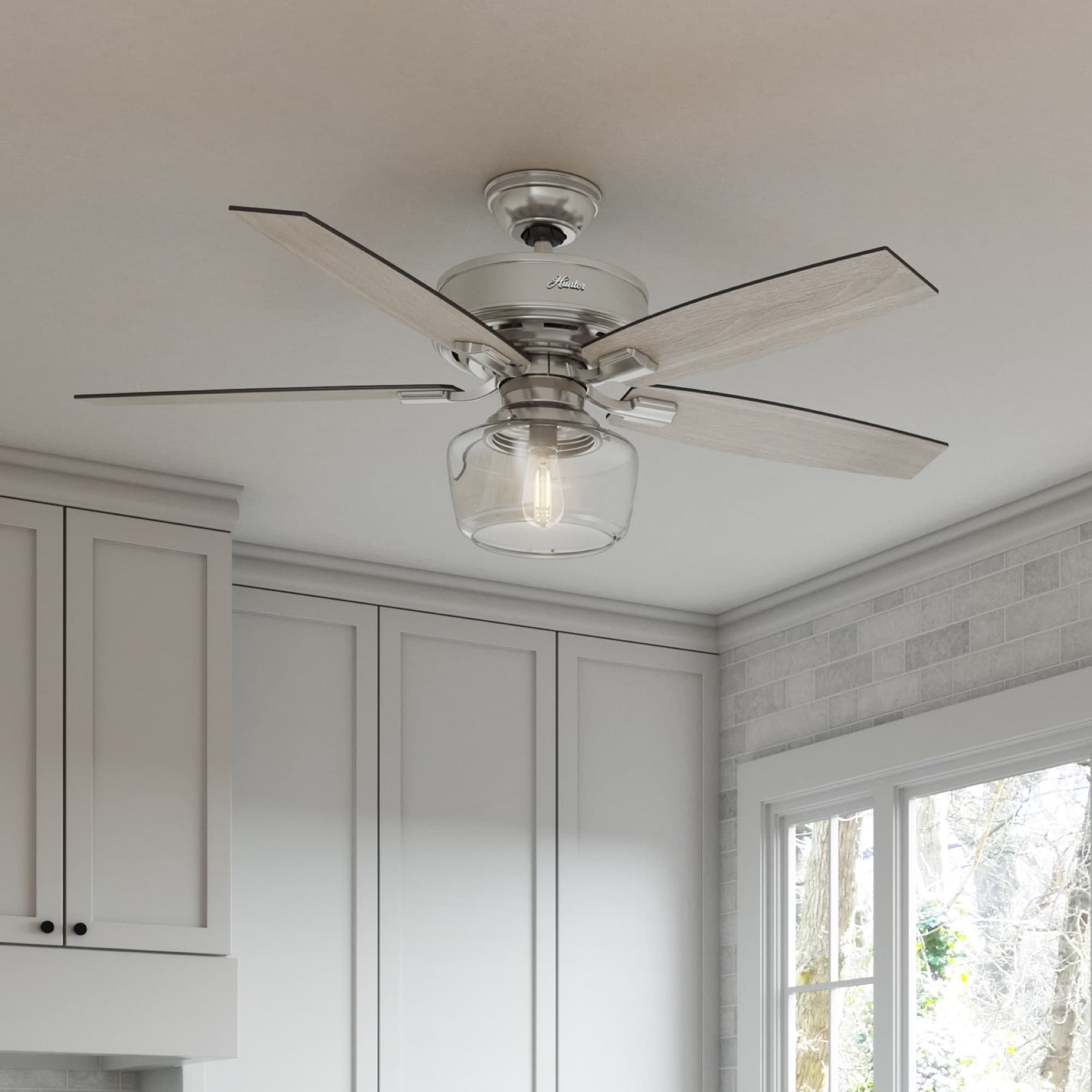 hunter bennett ceiling fan brushed nickel