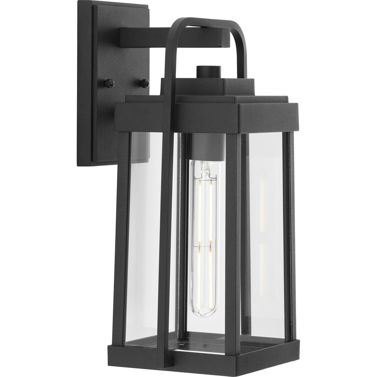 Progress Lighting Walcott 1-Light 14-in Textured Black;Outdoor