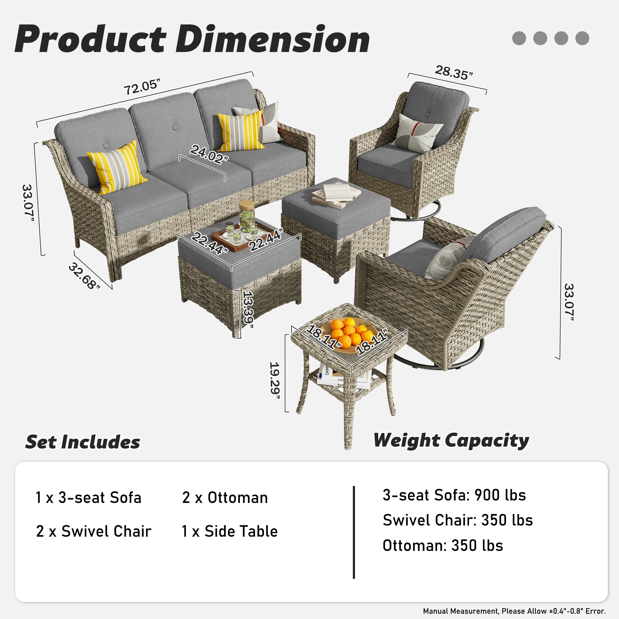 Ovios PD206Y Patio-Conversation-Sets - View #6