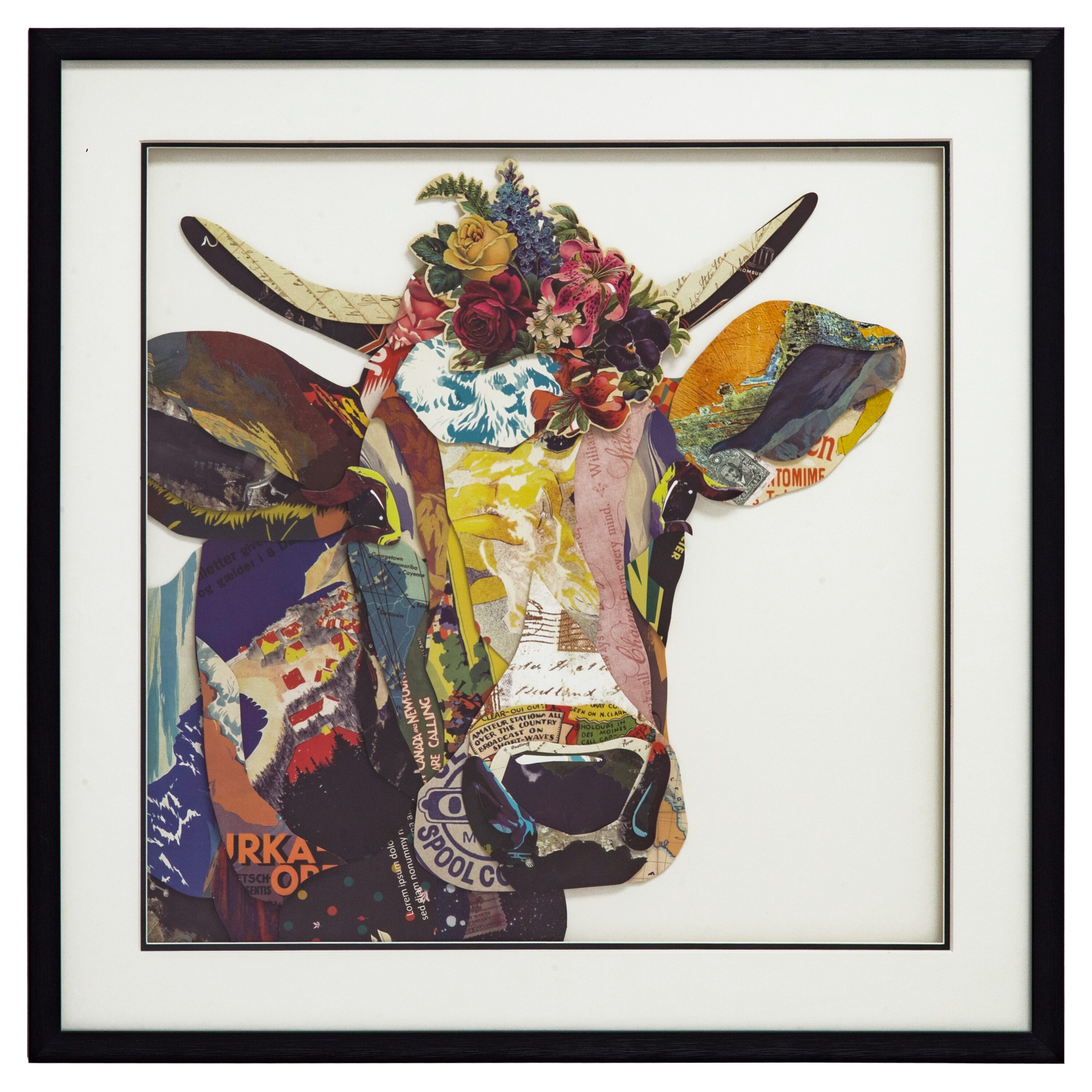 Yosemite Home Decor 3120046 Divine Beauty - II Unknown Black Wood Framed 26-Inches H x 26-Inches W Animals Paper Print