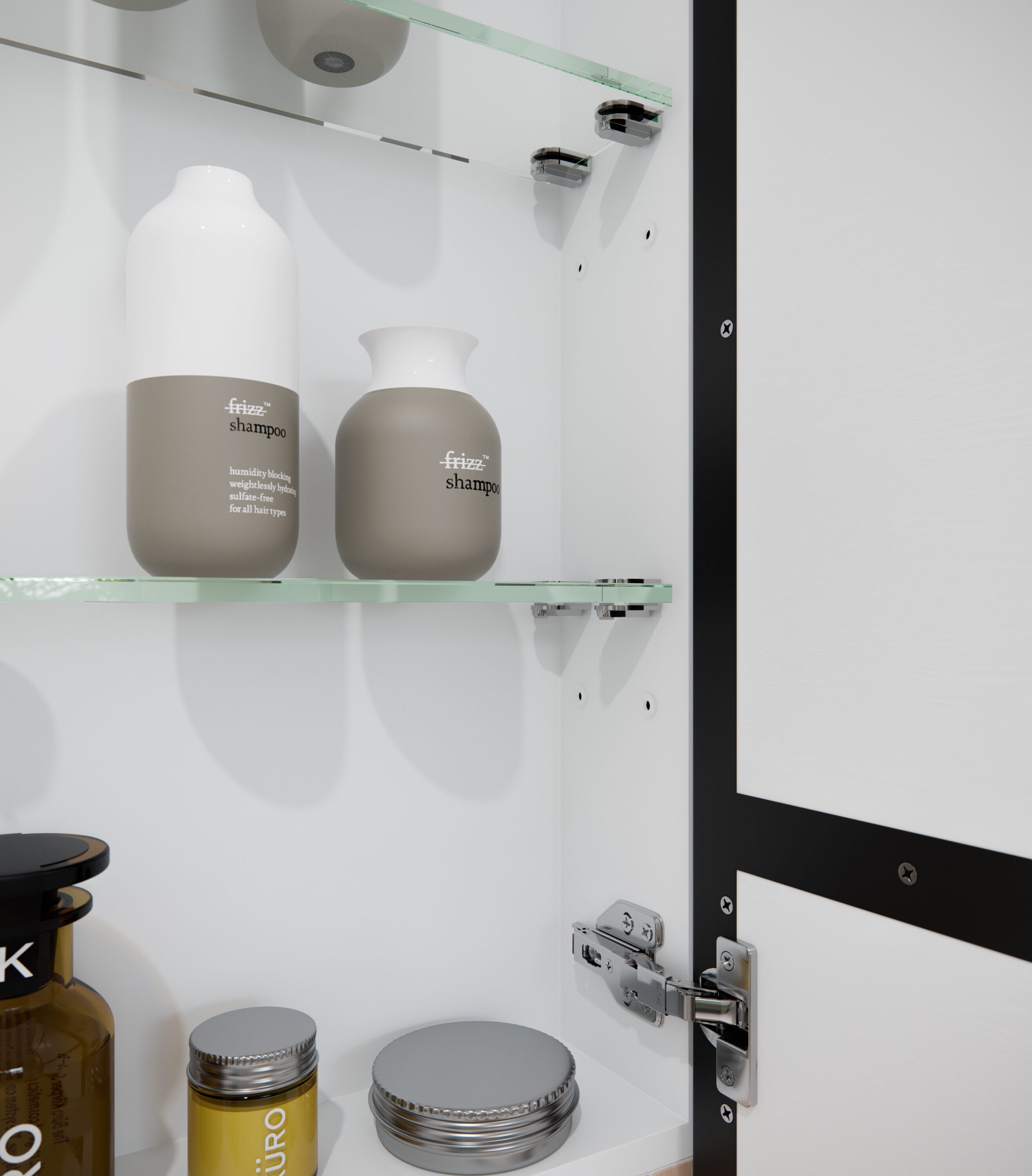 Glass Warehouse SC3-SQ-48X32-B Bathroom-Medicine-Cabinets - View #6