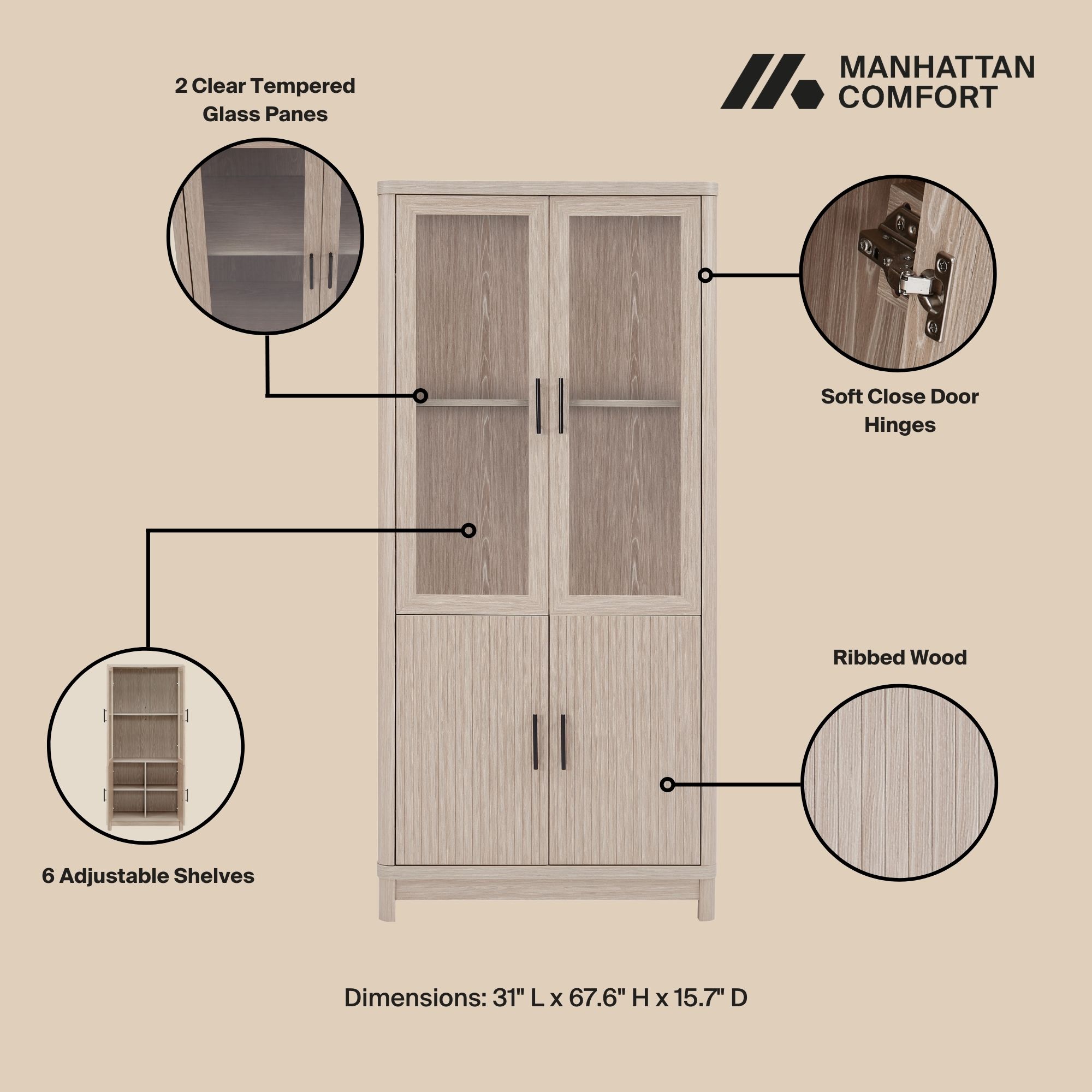 Manhattan Comfort BC001-OK bookcases - View #4