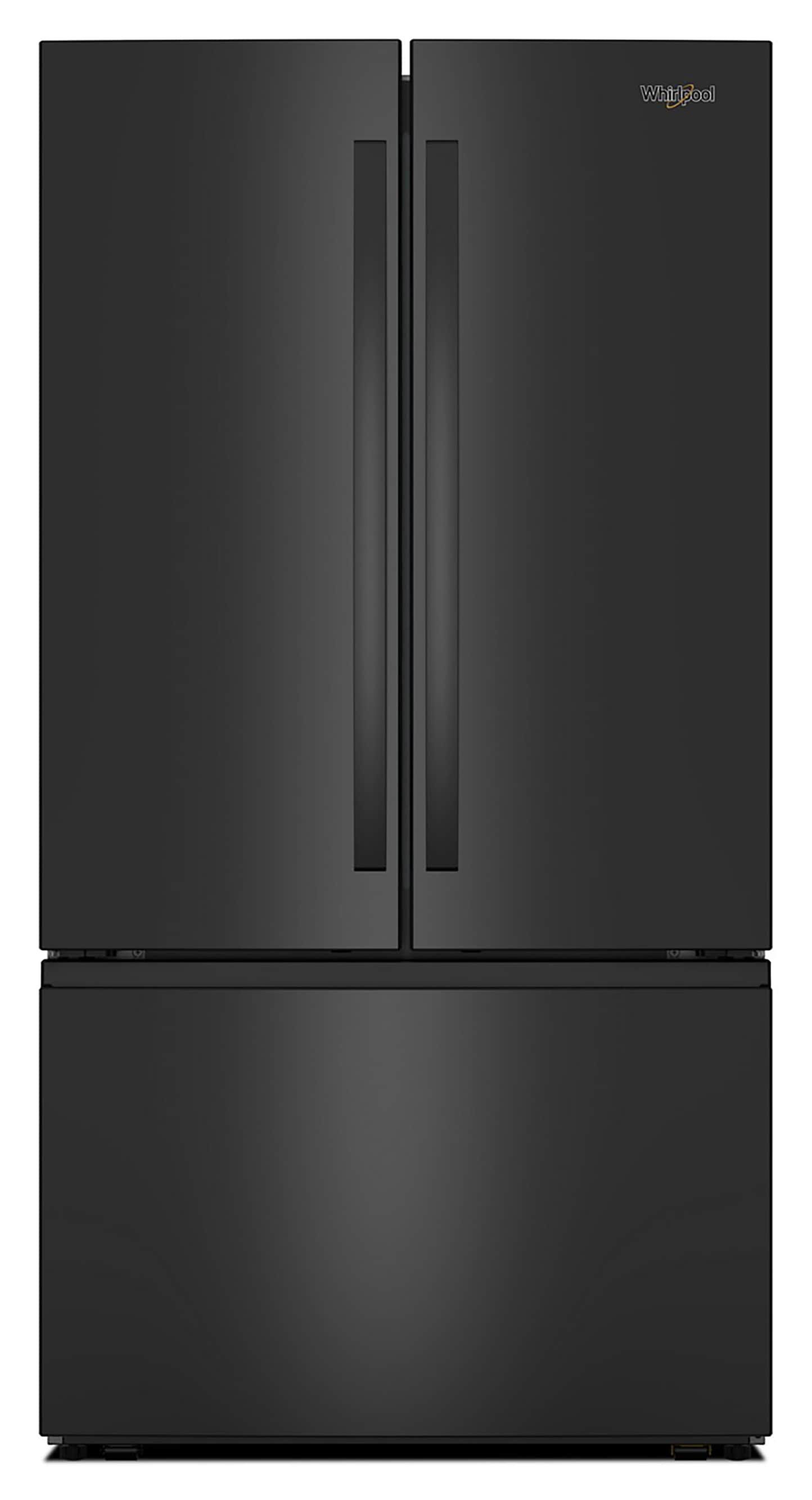 Whirlpool WRFF3136SB Standard-Depth 30.52 3 -Door French Door Refrigerator with Ice Maker ( Black ) ENERGY STAR Certified