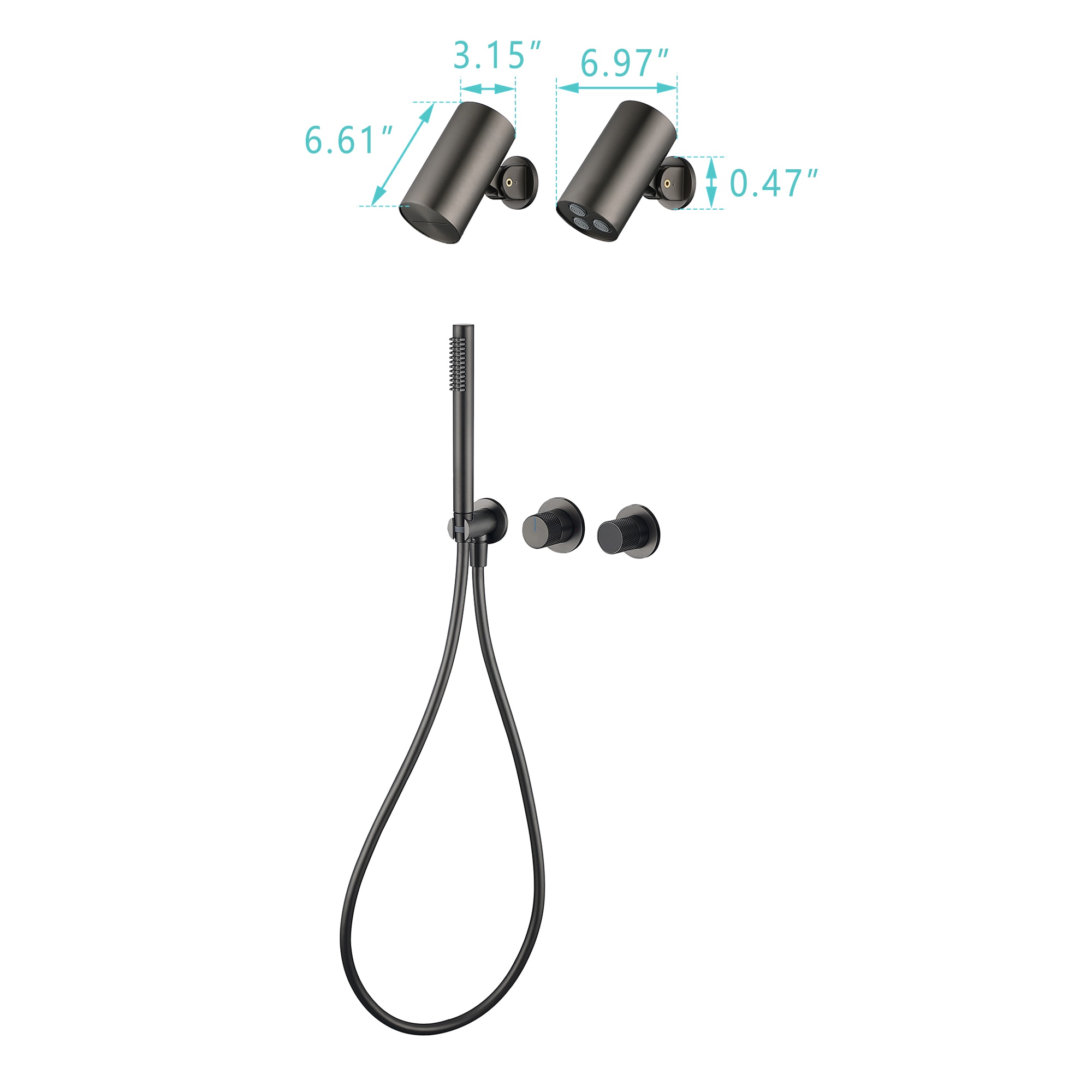 WELLFOR WB-1037 Showerhead-Bar-Panels - View #6