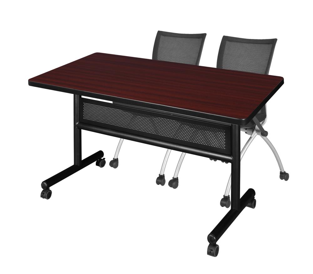Regency MKFTM4830MH09BK Training Brown 4-Person Training Table (48-in W x 29-in H)