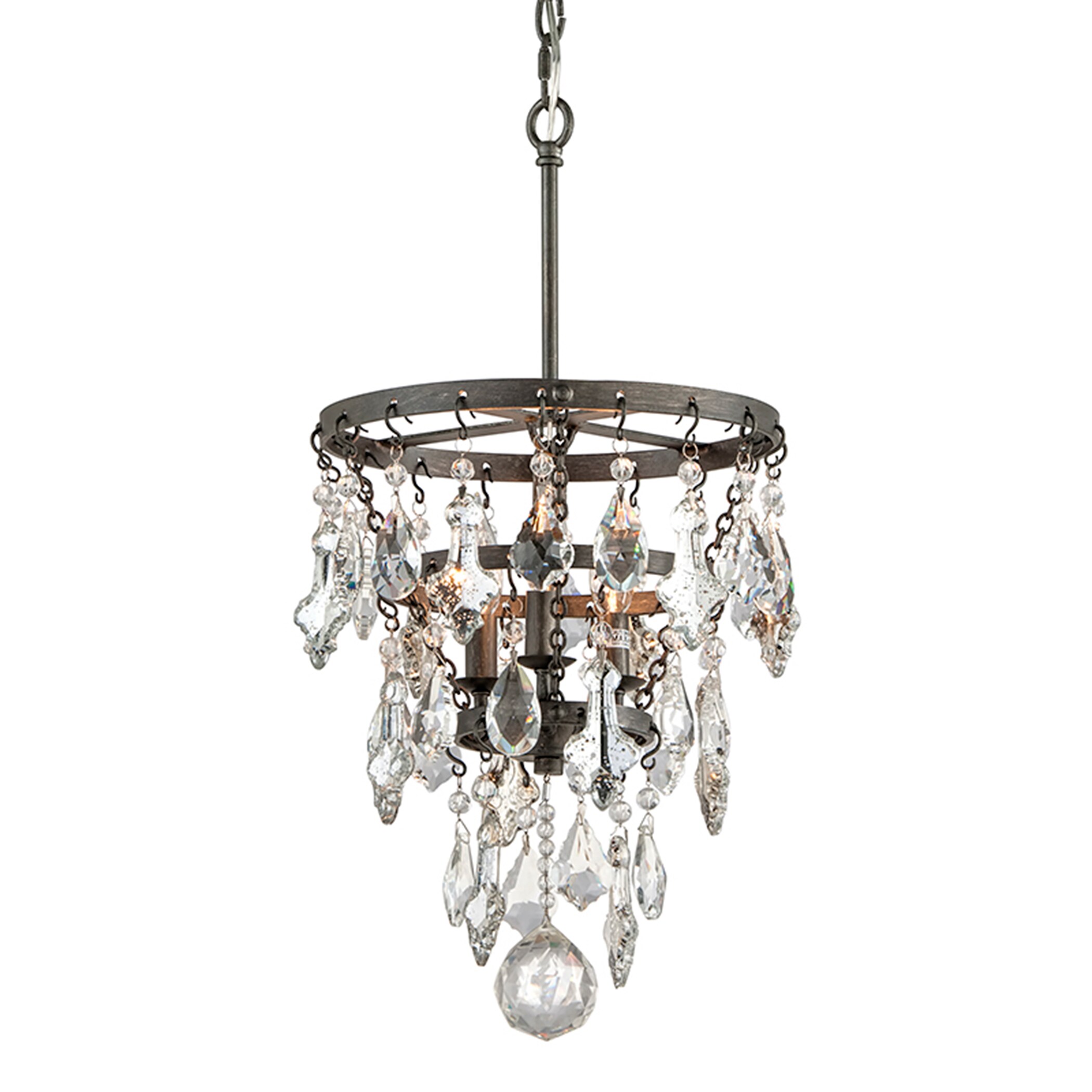 Troy Lighting F4315 Meritage 3-Light Graphite Transitional Geometric Hanging Pendant Light