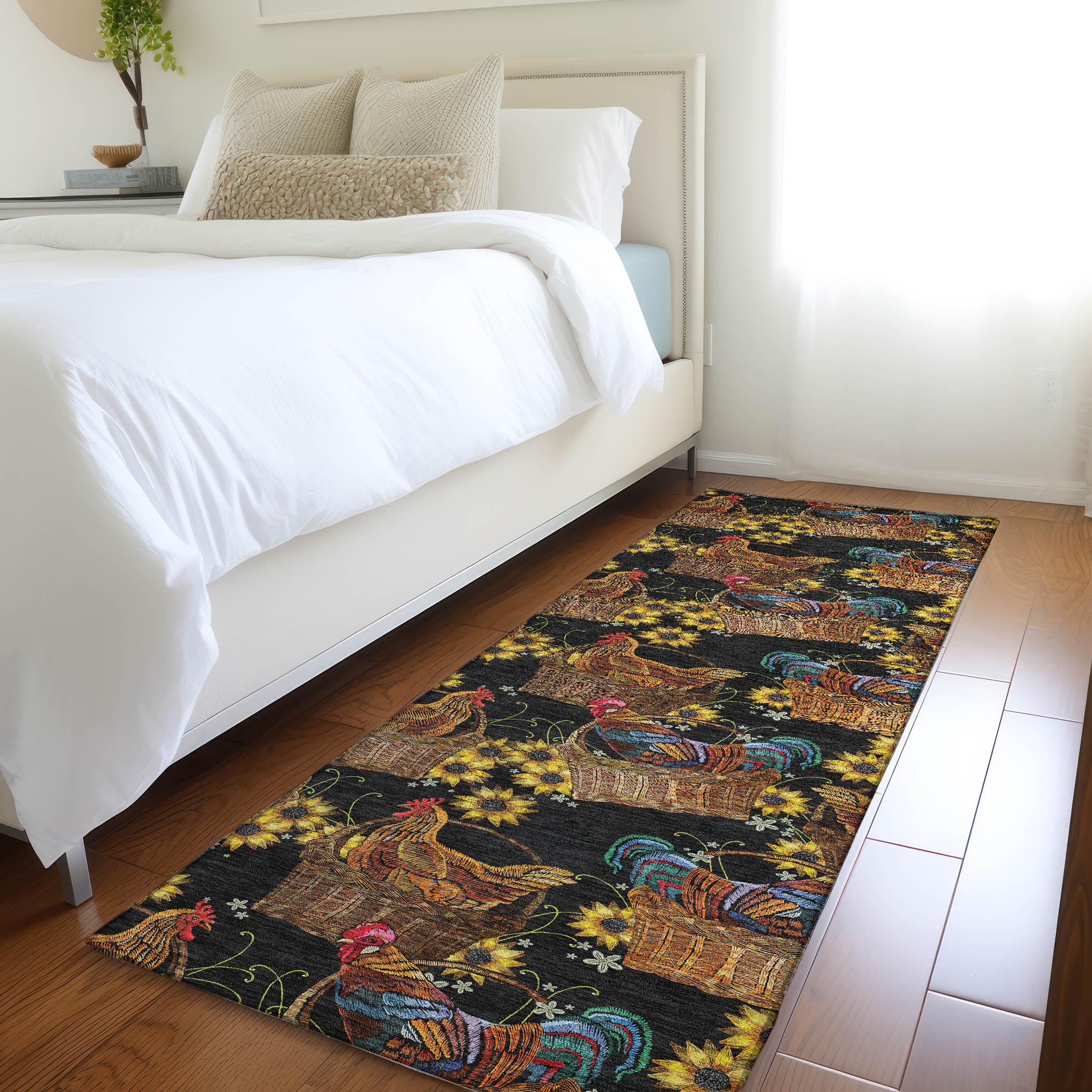Addison Rugs AMF157MI2X8 Mayfield AMF157MI 2 x 7 (ft) Loomed Polyester Midnight Rectangular Indoor Geometric Machine washable Area rug