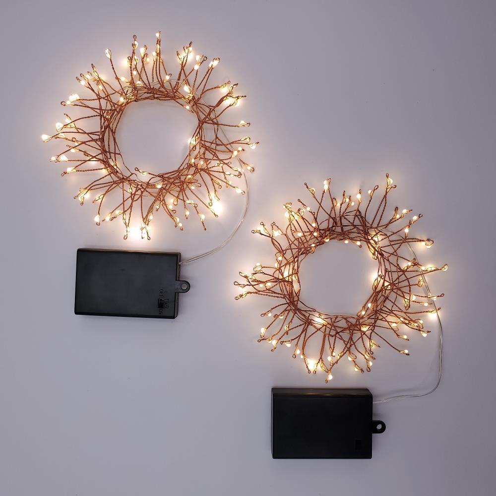 Lumabase Battery Operated Fairy String Lights with Remote Control, Multi-function - Set of 2