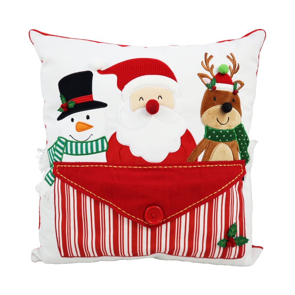 Holiday Living LW233089 18-Inches Pillow Santa Christmas Decor