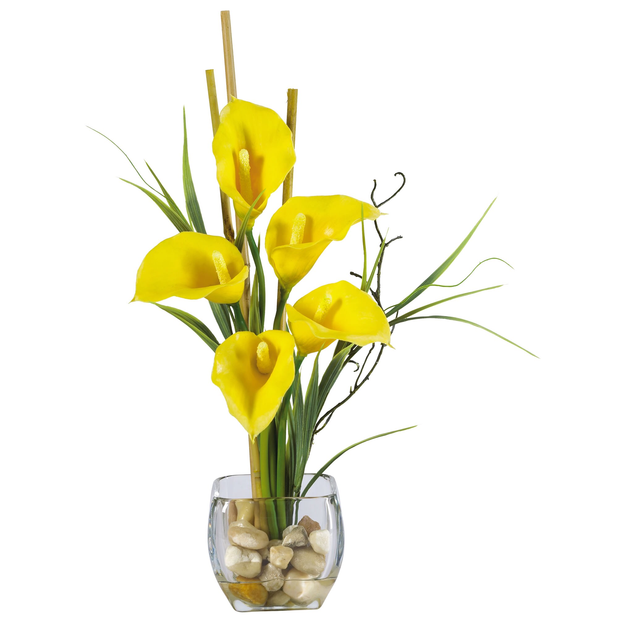 Nearly Natural 1118-YL 18-Inches Yellow Indoor Desktop Silk Artificial flower