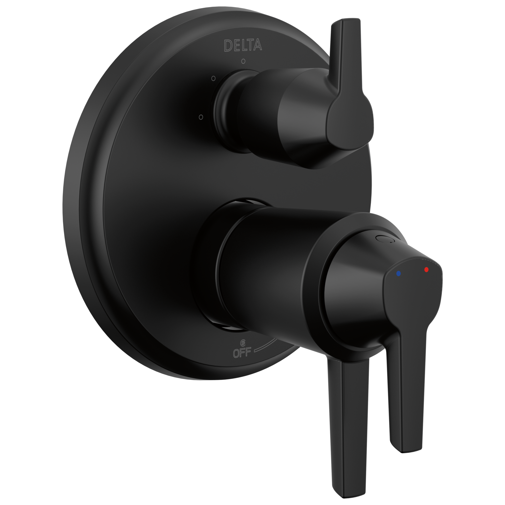 Delta T27T871-BL Galeon Matte Black 5.25-Inches Universal Bathtub/Shower Diverter 0.5-Inches -ID