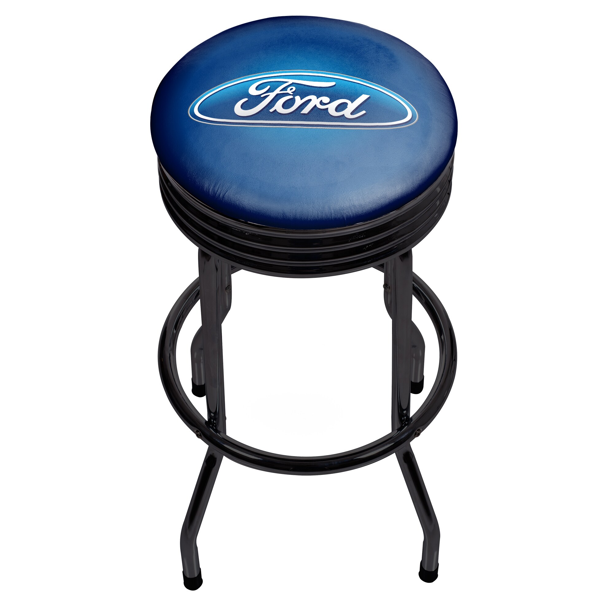 Trademark Gameroom FD1006 Bar Stools Chrome 5-in H Bar height Swivel Metal Backless Bar Stool