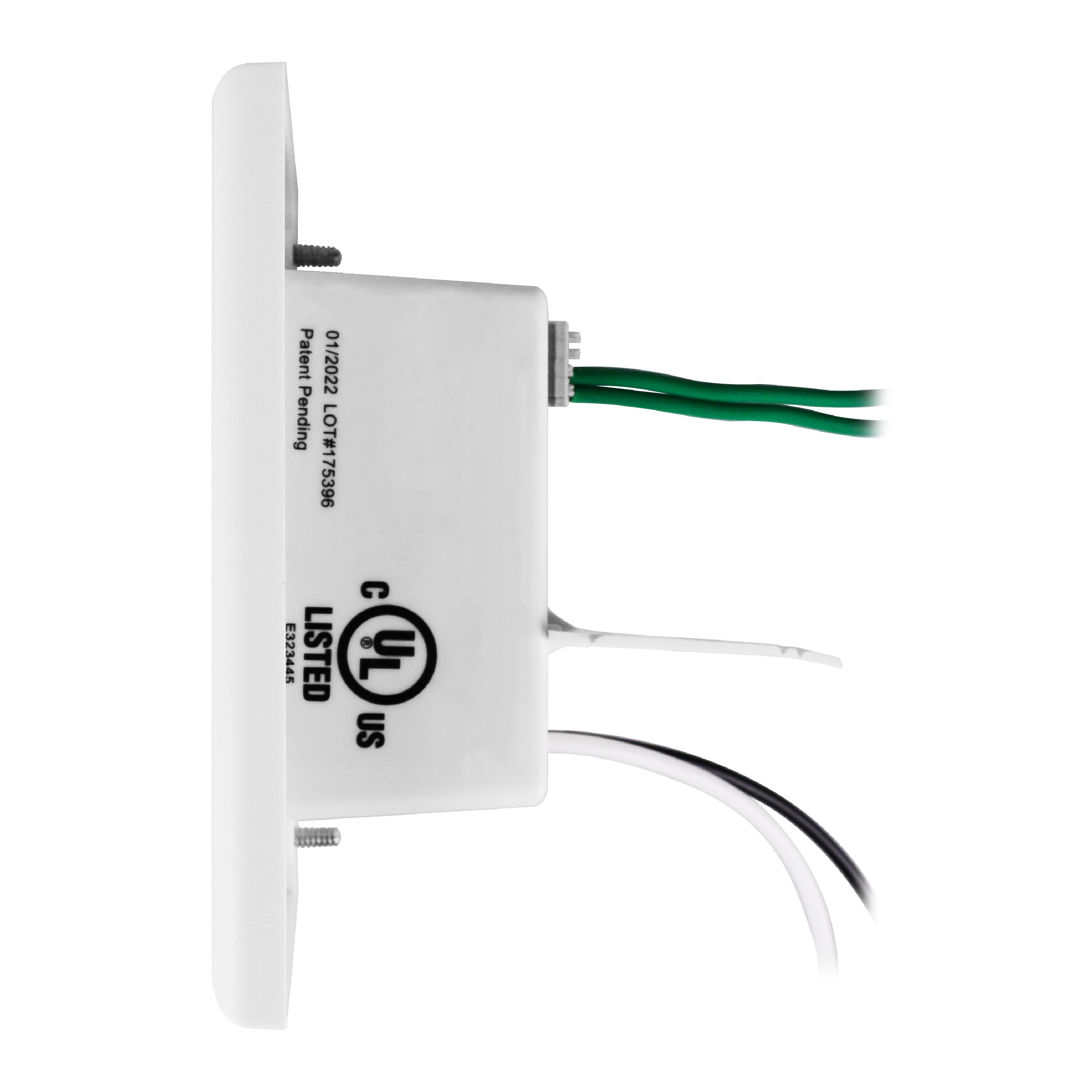 White Plastic Single-Gang Electronic Door Chime Kit with Lighted Button