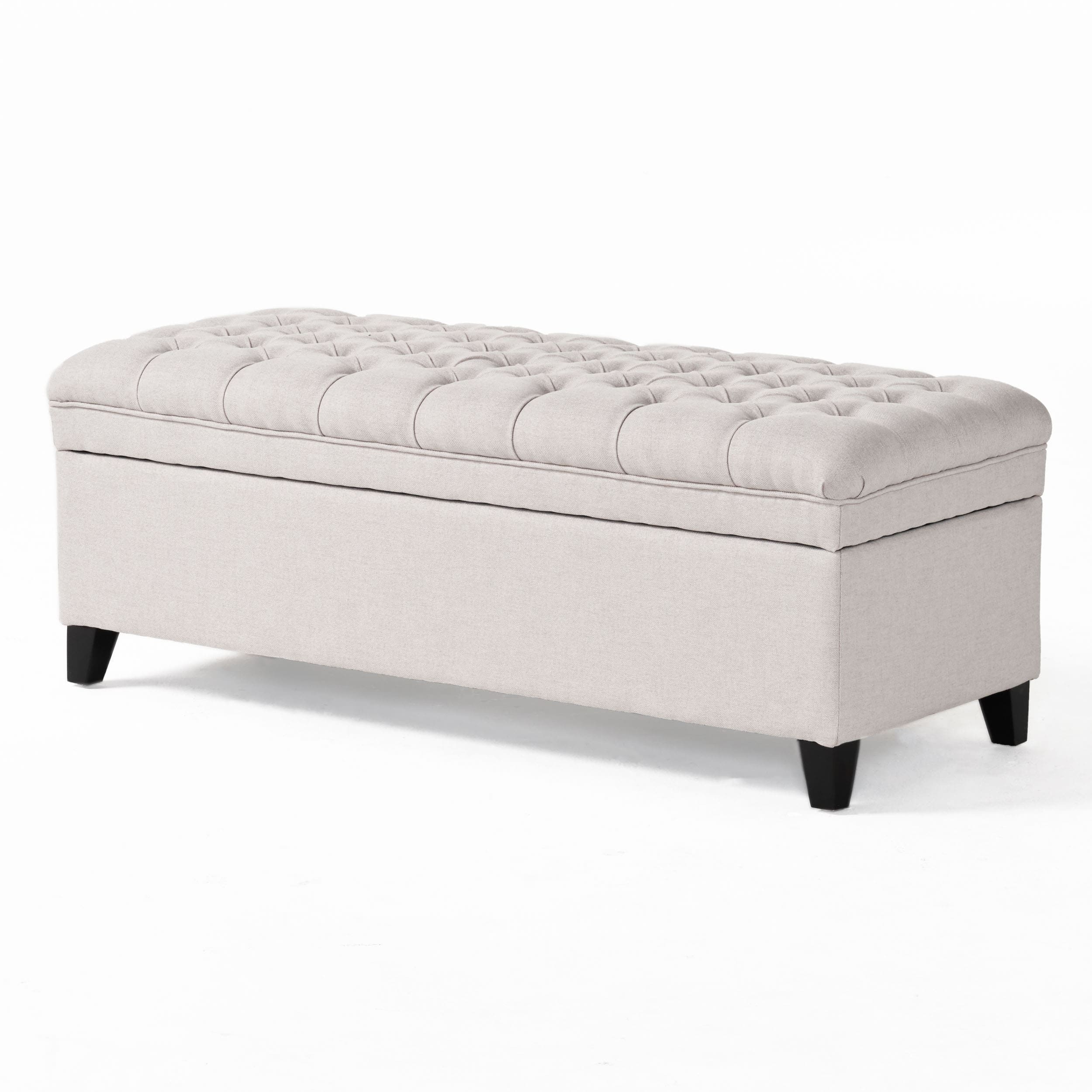 Lycvki BB-11 Casual LIGHT GREY Storage Bench with Storage 50-in x 8-in x 18.25-in