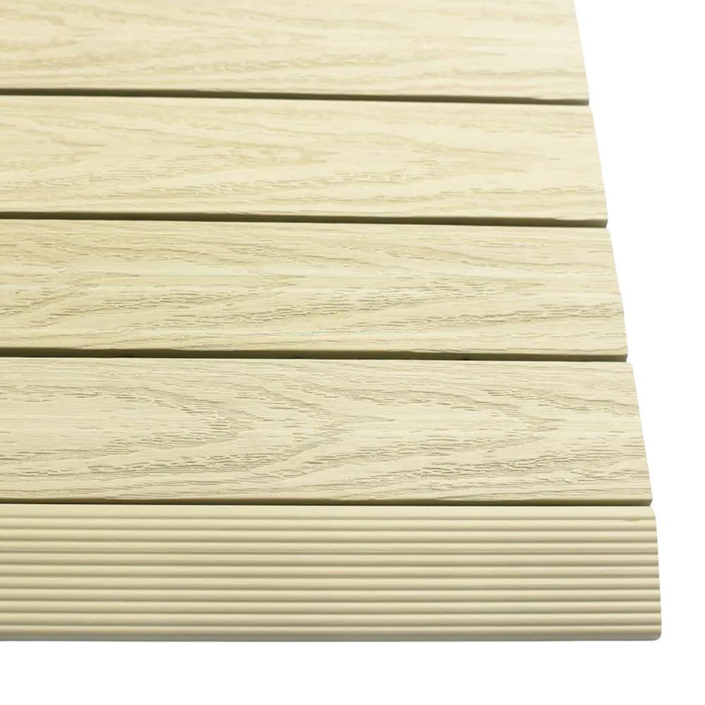 NewTechWood US-QD-SF-ZX-SD 2-in x 12-in 4 -Pack Sahara Sand Prefinished Composite Deck tile transition ( 1-sq ft )