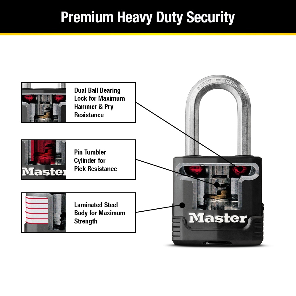 Master Lock M115XDLF Padlocks-Locks-Cables - View #5