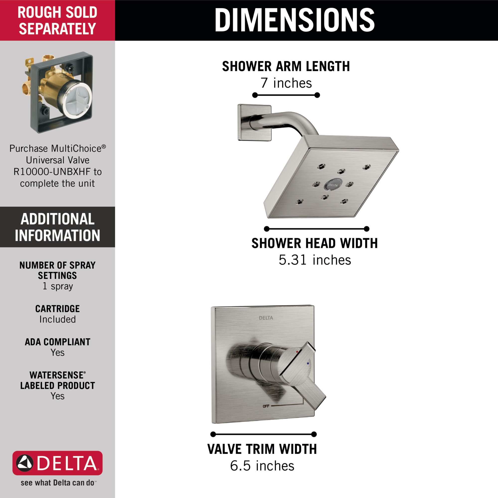 Delta T17267-SS Tub-Shower-Faucets - View #5
