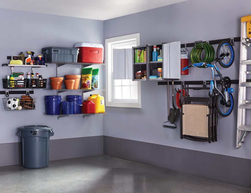 Rubbermaid Plastic Wall-mounted Garage Cabinet in Gray (24-in W x