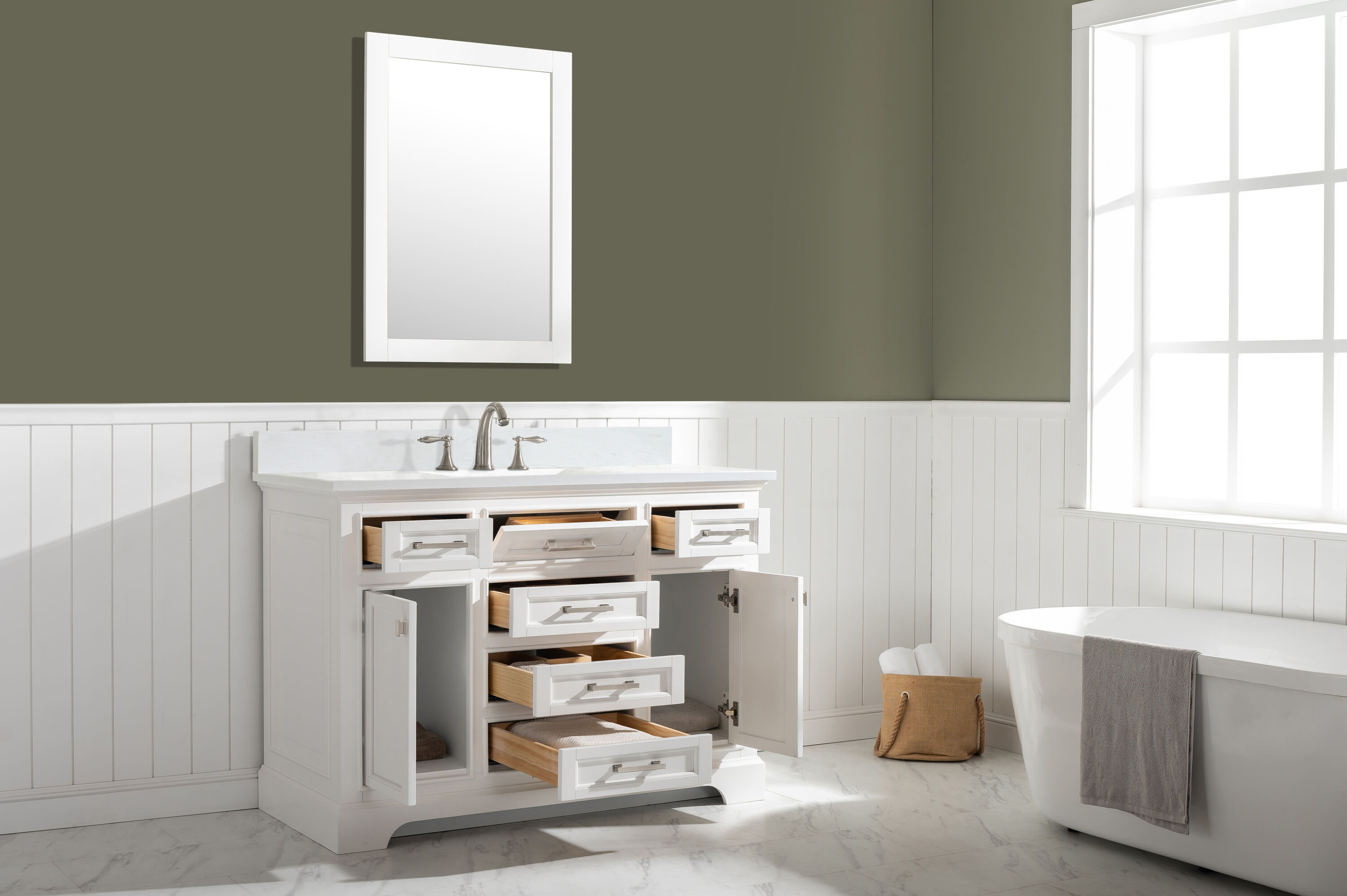 Design Element ML-48-WT Bath-Vanity-Combo - View #11