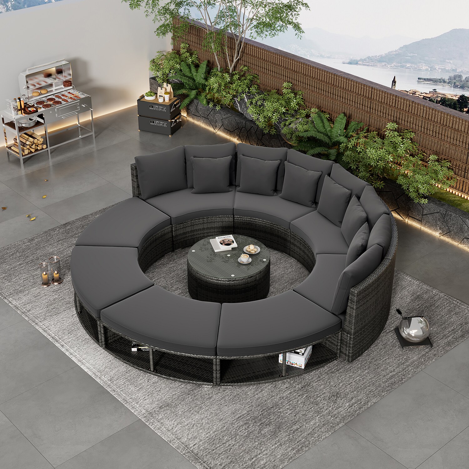 SINOFURN SYA370198GY Patio-Sofas-Daybeds - View #13