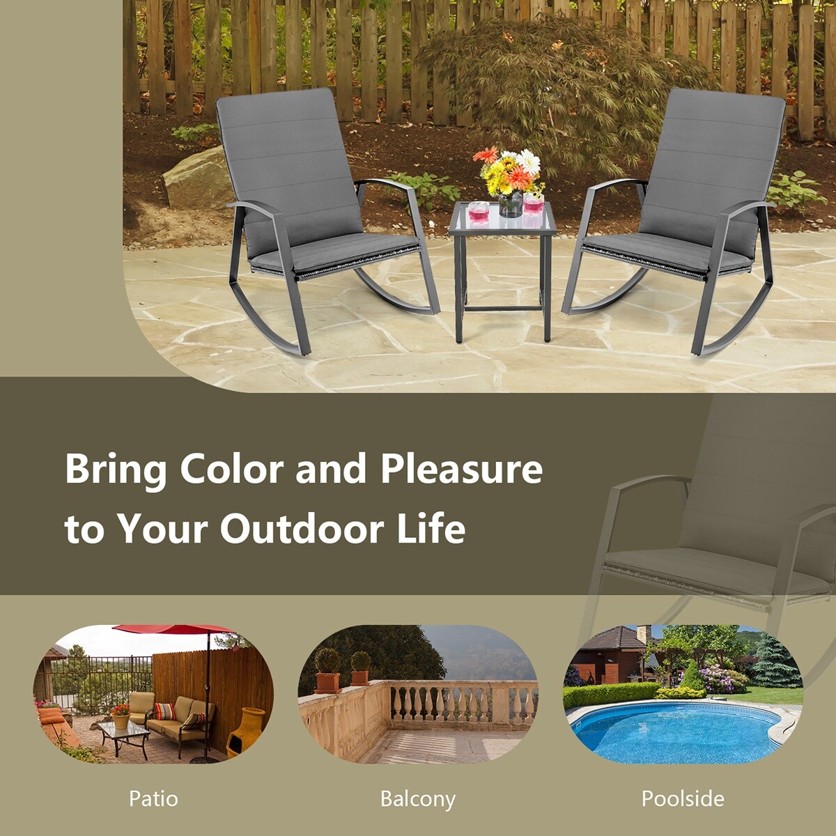 Costway NP10512GR Patio-Conversation-Sets - View #9