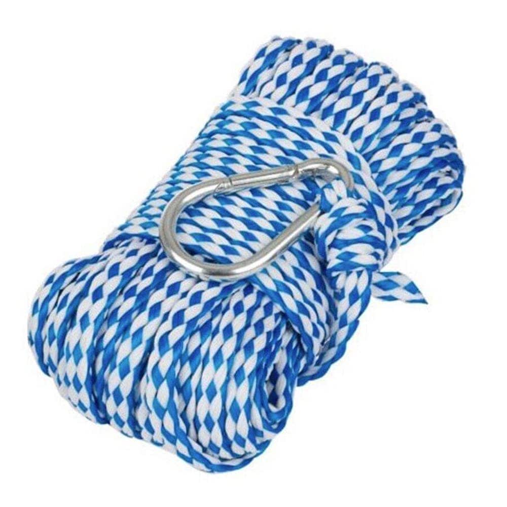 Blue Hollow Braided 1/4" in x 40' ft Boat Marine Utility Line Tie-Down Rope 1 