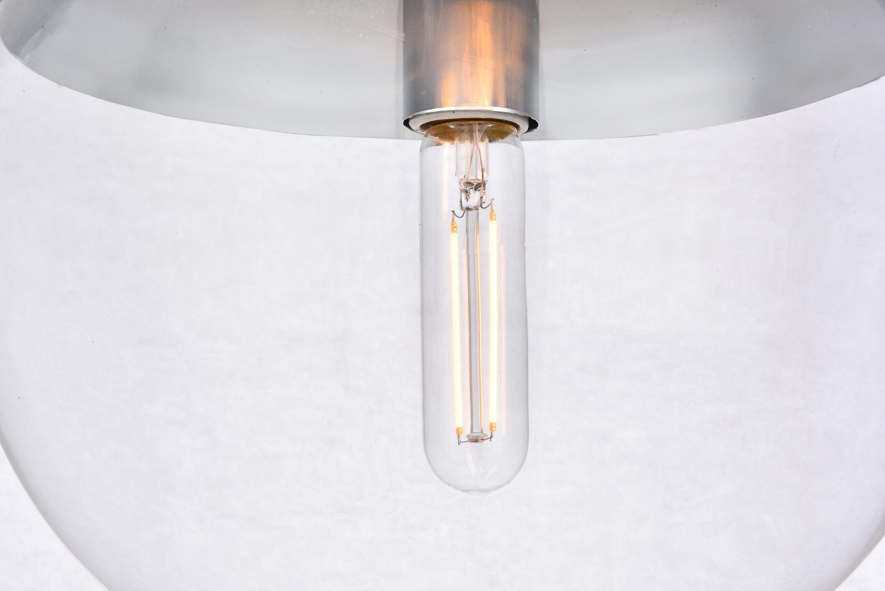 Eclipse Chrome Pendant Light with Clear Glass Shade