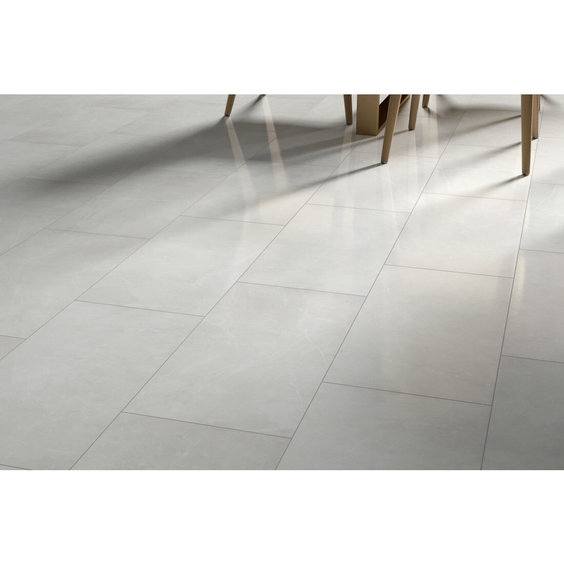 Emser Sterlina Silver 12-in x 24-in Polished Porcelain Stone Look Floor ...