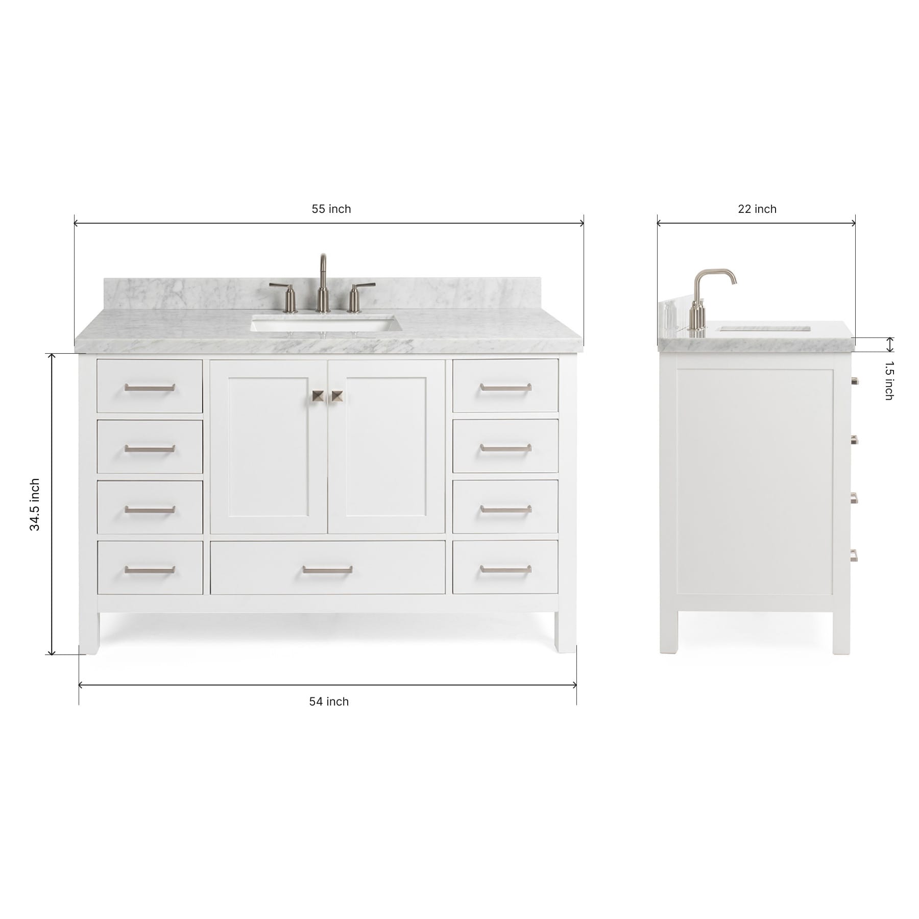 ARIEL A055SCWRVOWHT Bath-Vanity-Combo - View #14