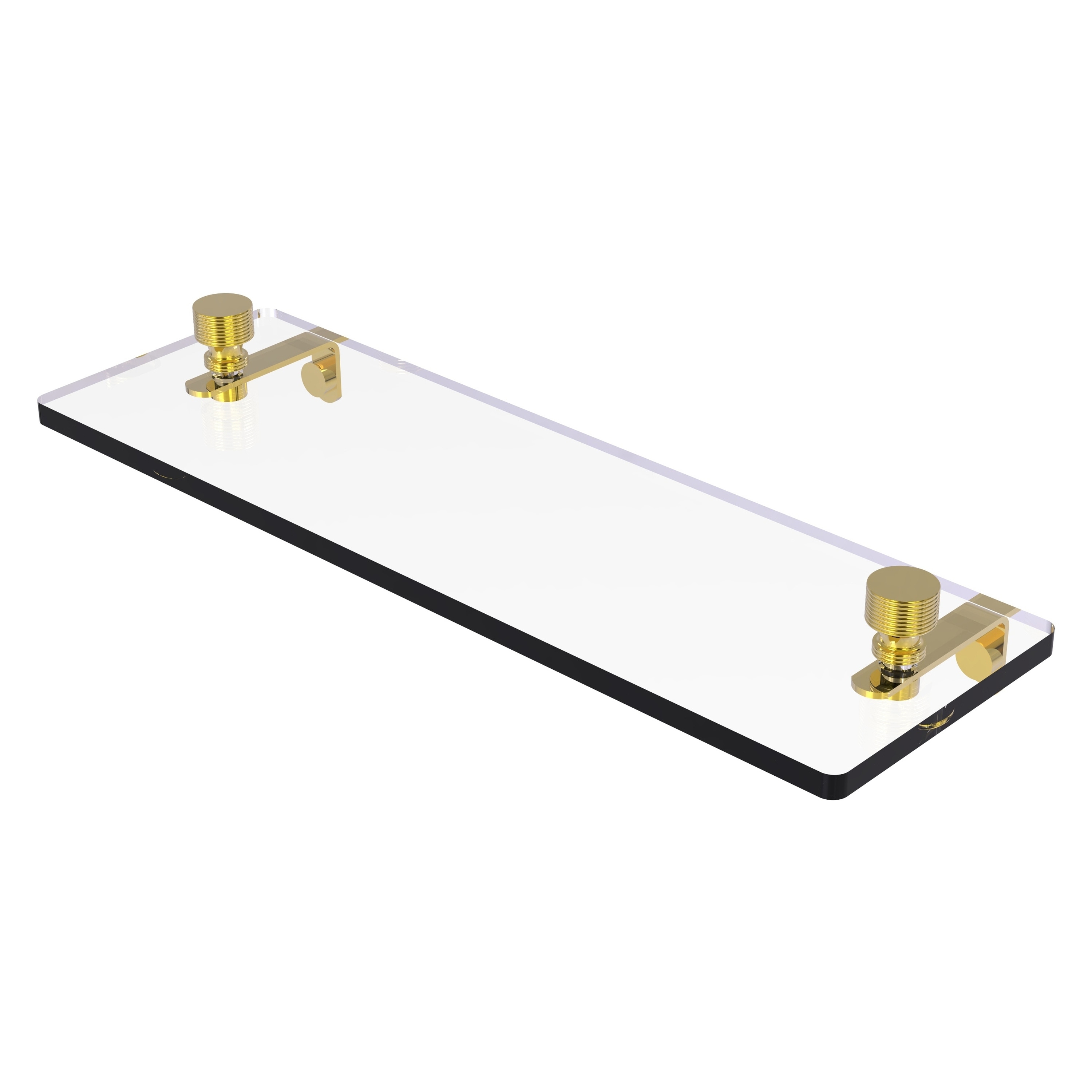 Allied Brass FT-1/16-PB Foxtrot Polished Brass Wall mount Bathroom Shelf ( 16-in x 2.25-in x 5-in )