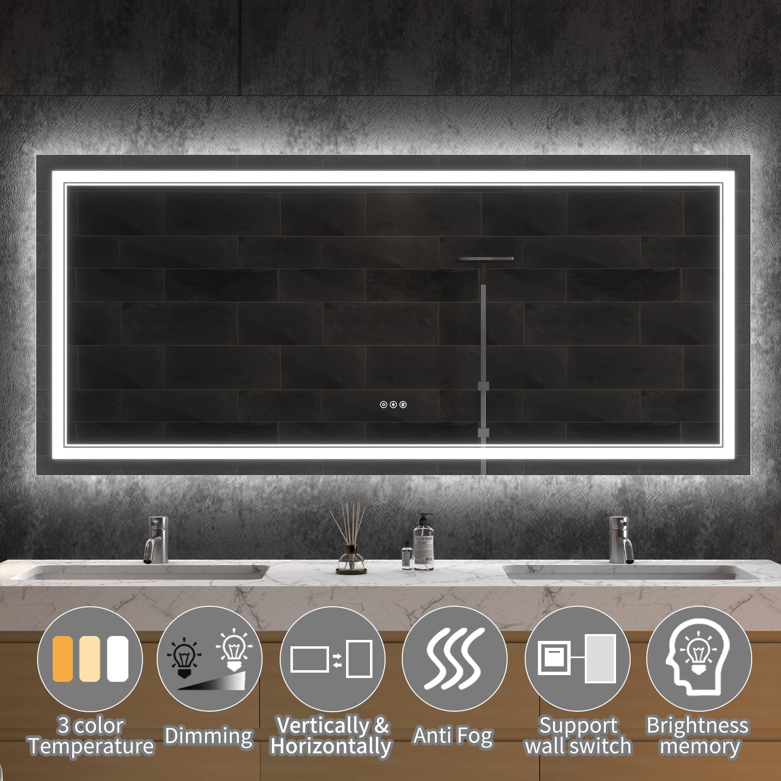 ExBrite DHBM3036BLAL Framed-Bath-Mirrors - View #4