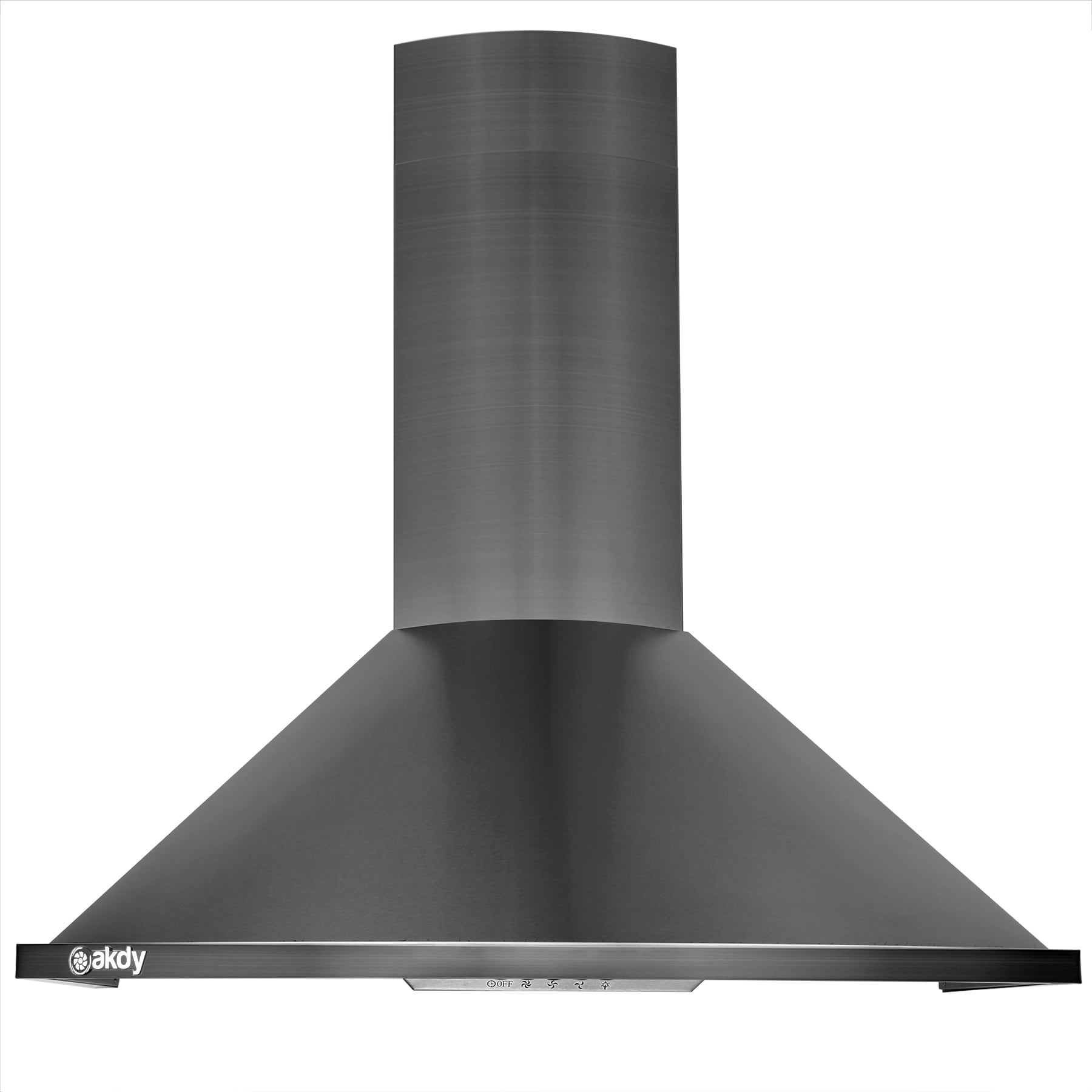 AKDY 30-in 343-CFM Convertible Black Stainless Steel Wall-Mounted Range Hood  in the Wall-Mounted Range Hoods department at