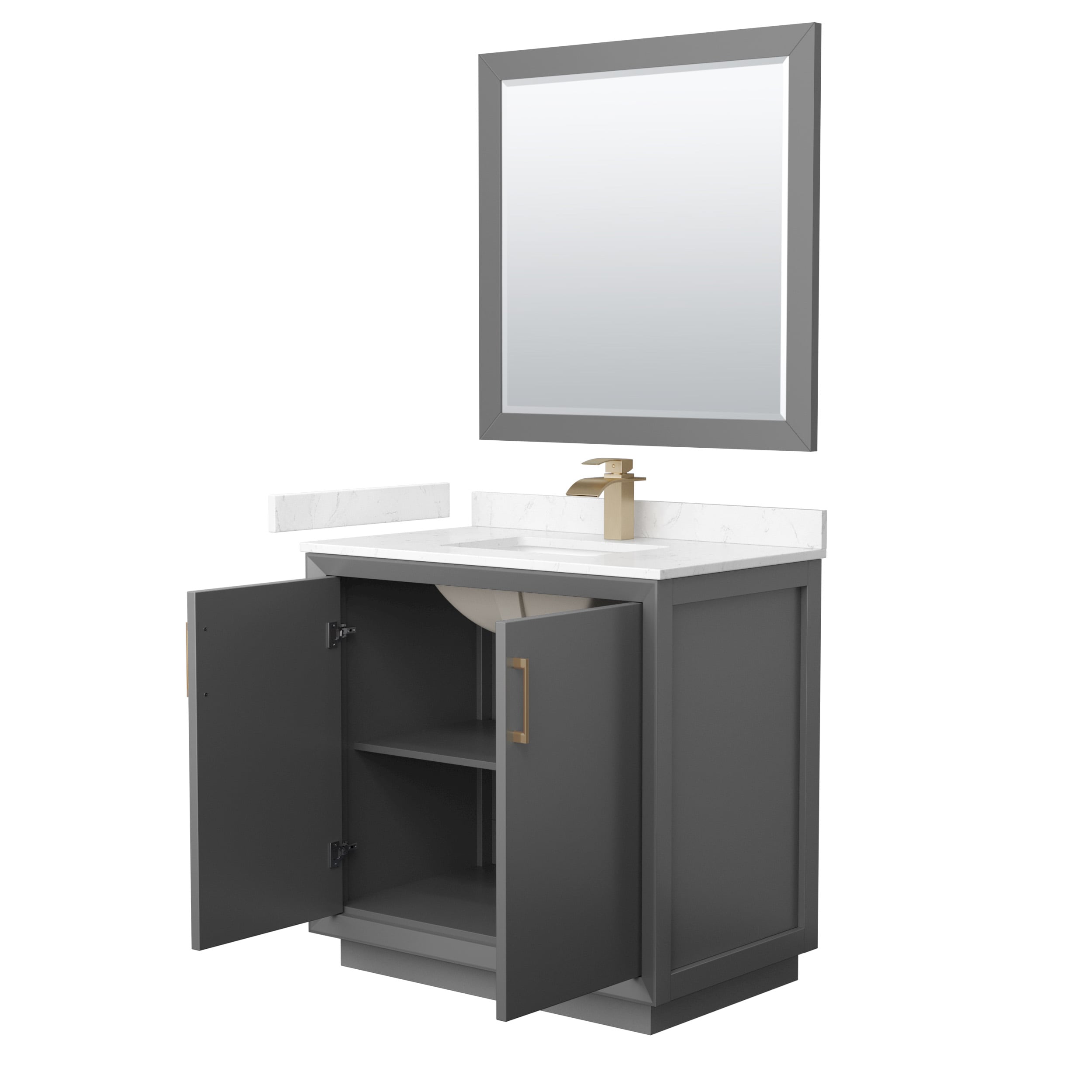 Wyndham Collection WCF414136SGZC2UNSM34 Bath-Vanity-Combo - View #2
