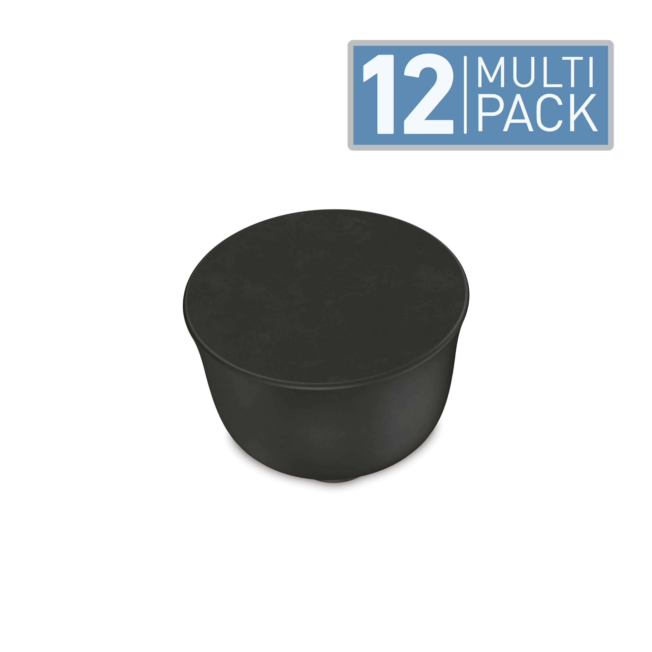 Brainerd P33969W-FB-KT Gathered 1-3/16-in Matte Black Round Modern Cabinet Knob (12-Pack)